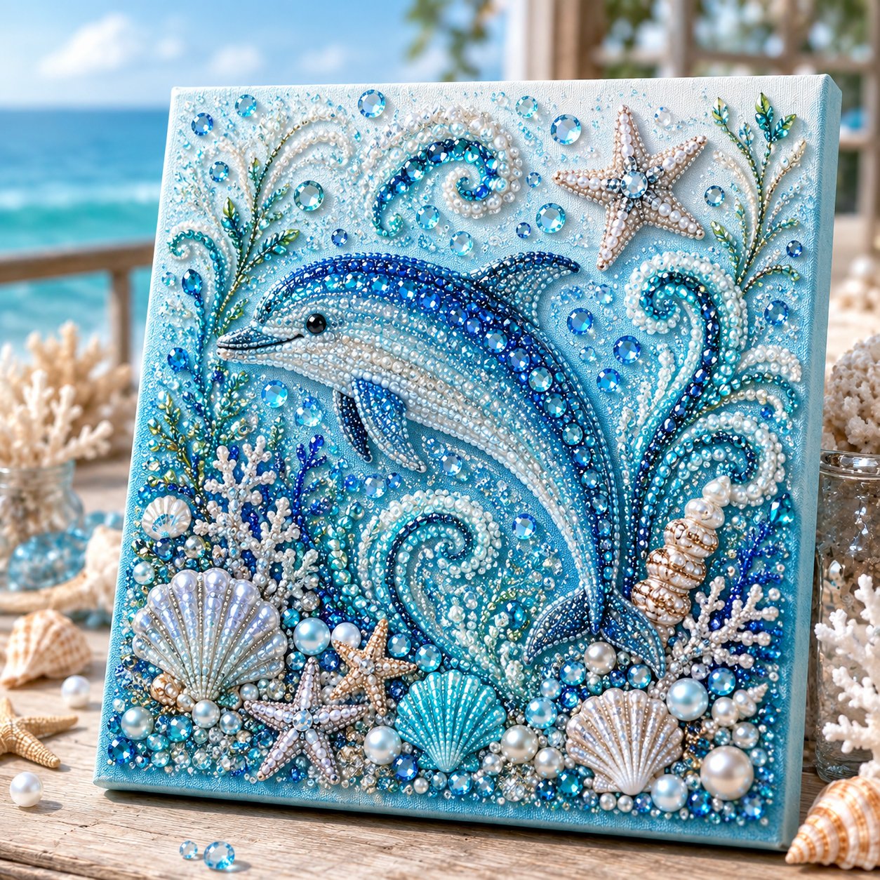 🔥Dernier jour, -49 % - 🌊✨Kit DIY d'art perlé thème océan