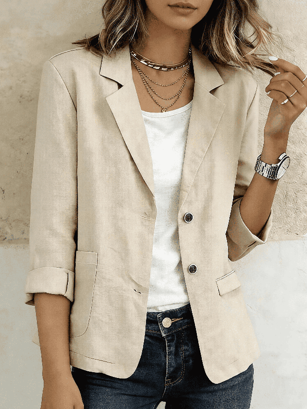 Blazer coton-lin – Léger, coupe femme