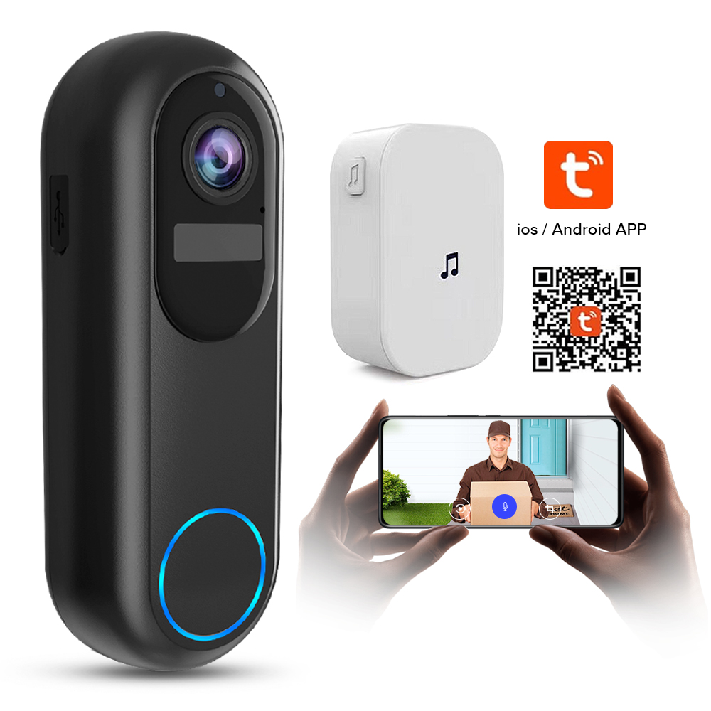 Full HD Wireless Doorbell (Support Alexa、Google)