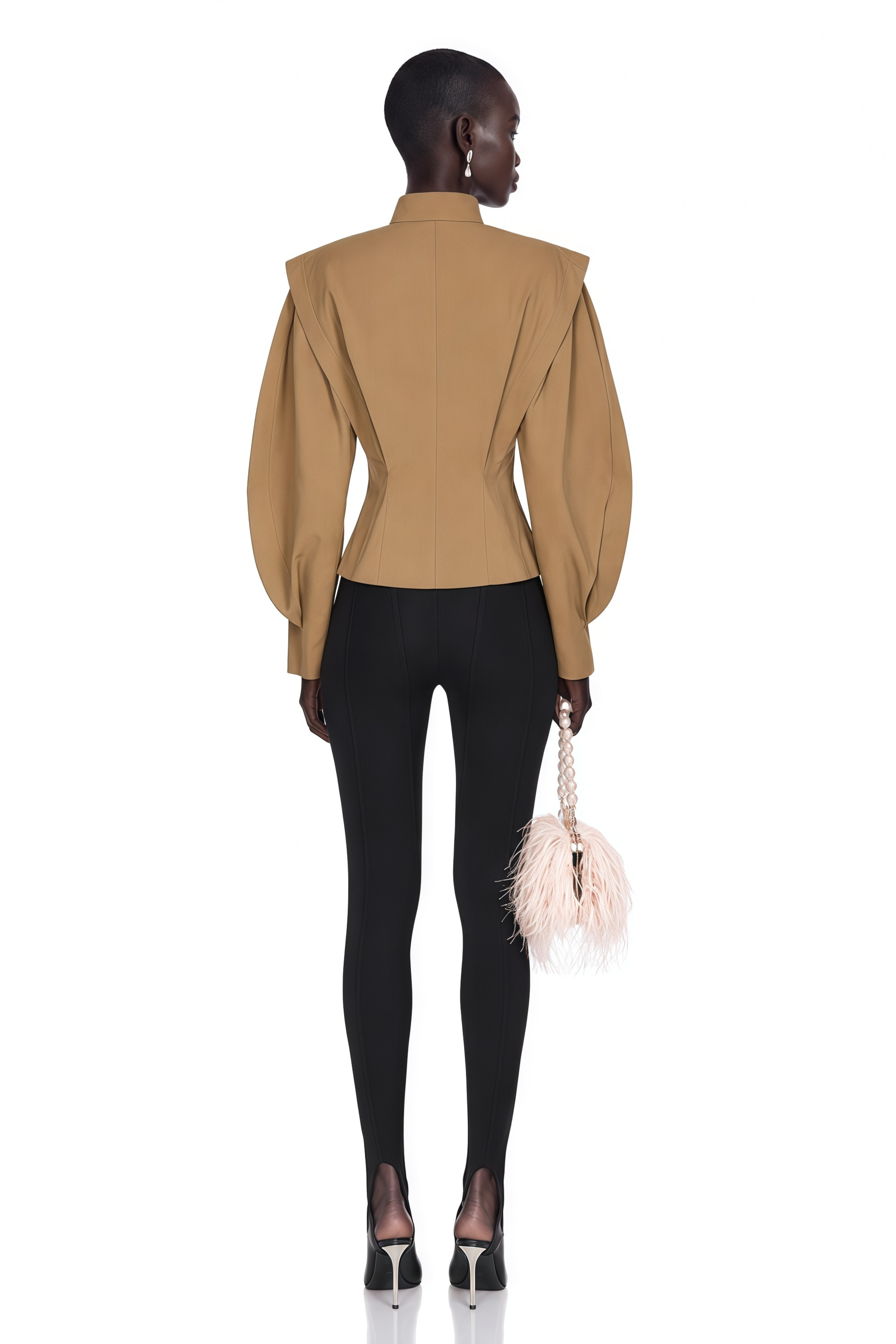 Mavis Brown Wrap Structured Jacket