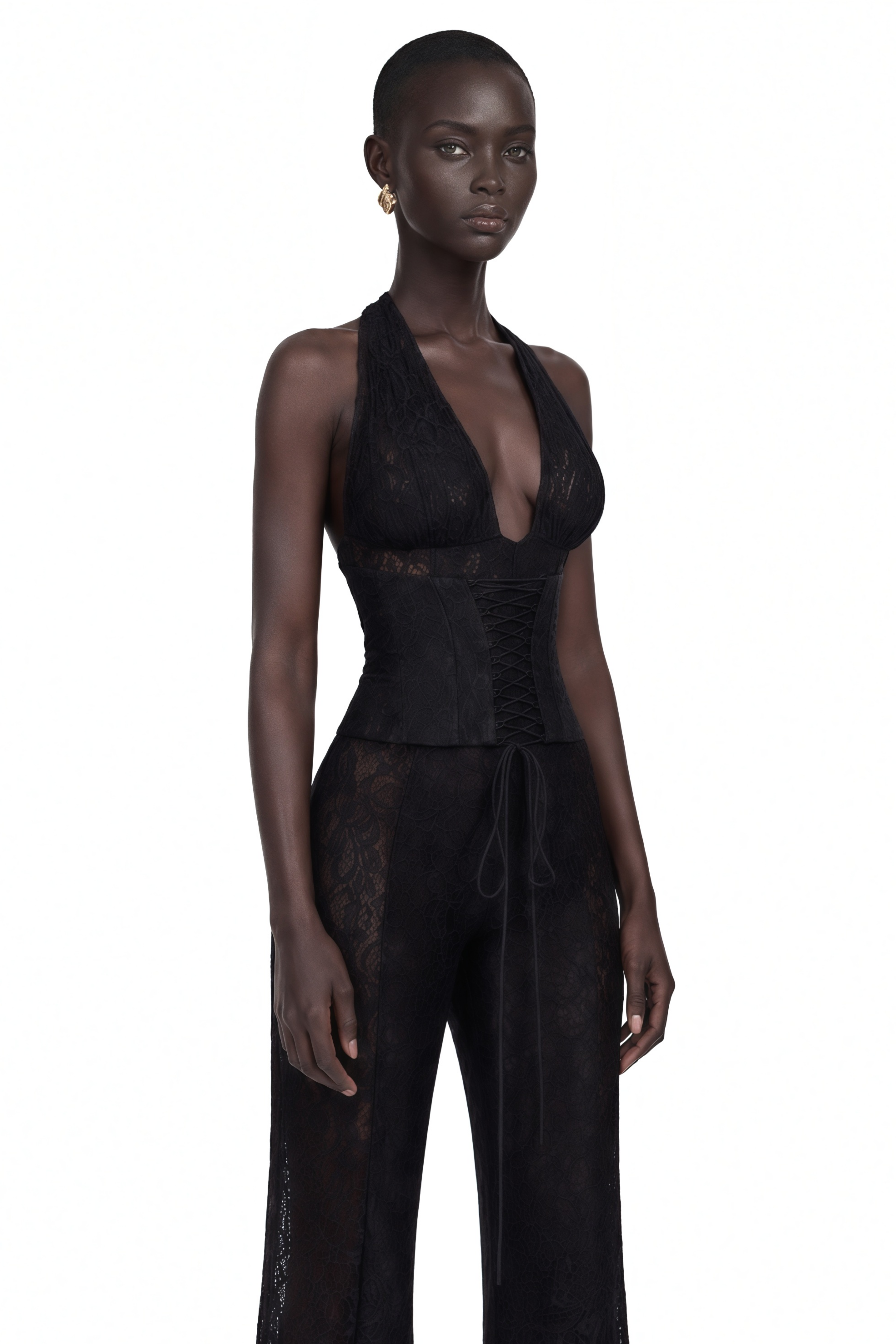 Rosalind Lace Corset Jumpsuit