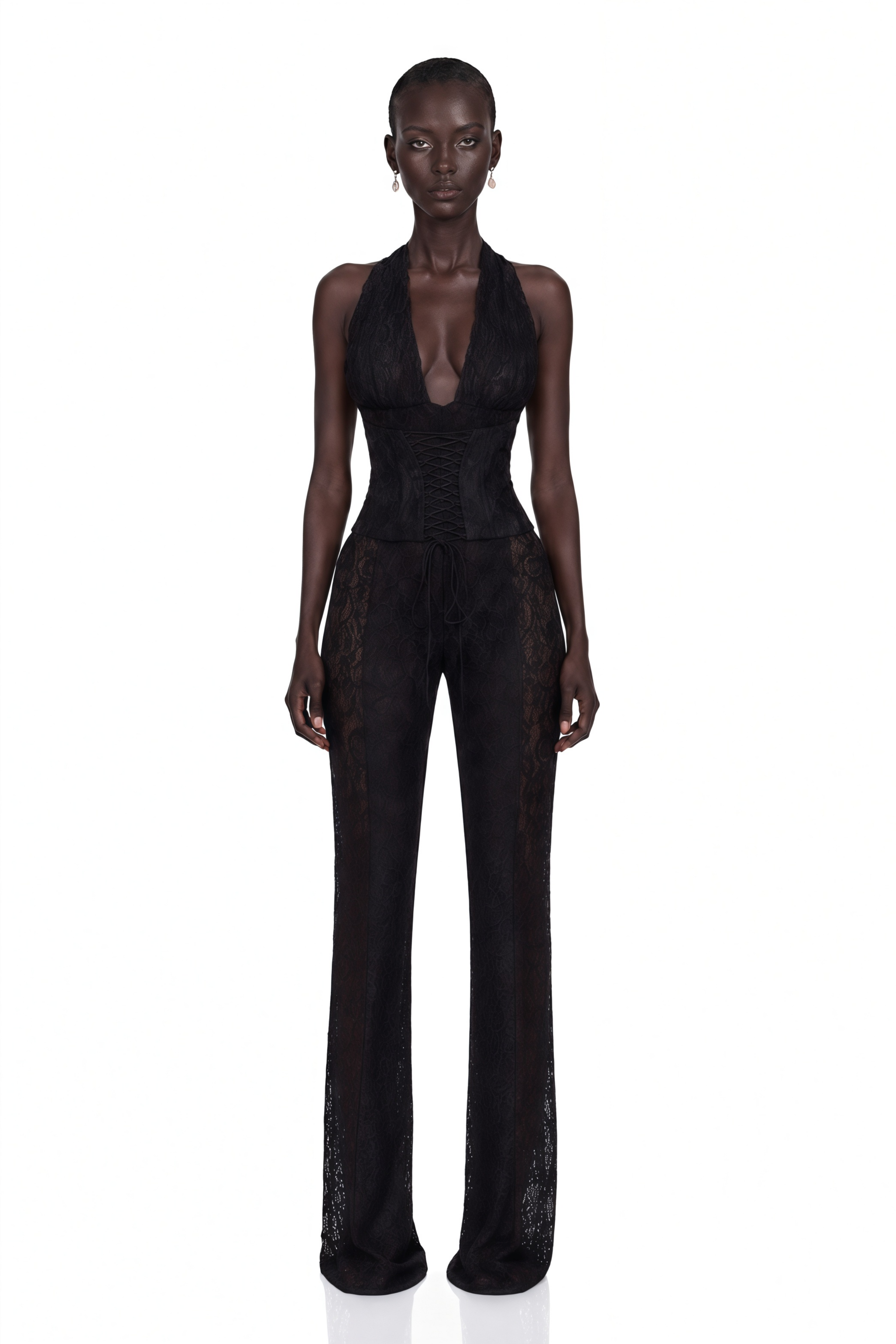 Rosalind Lace Corset Jumpsuit