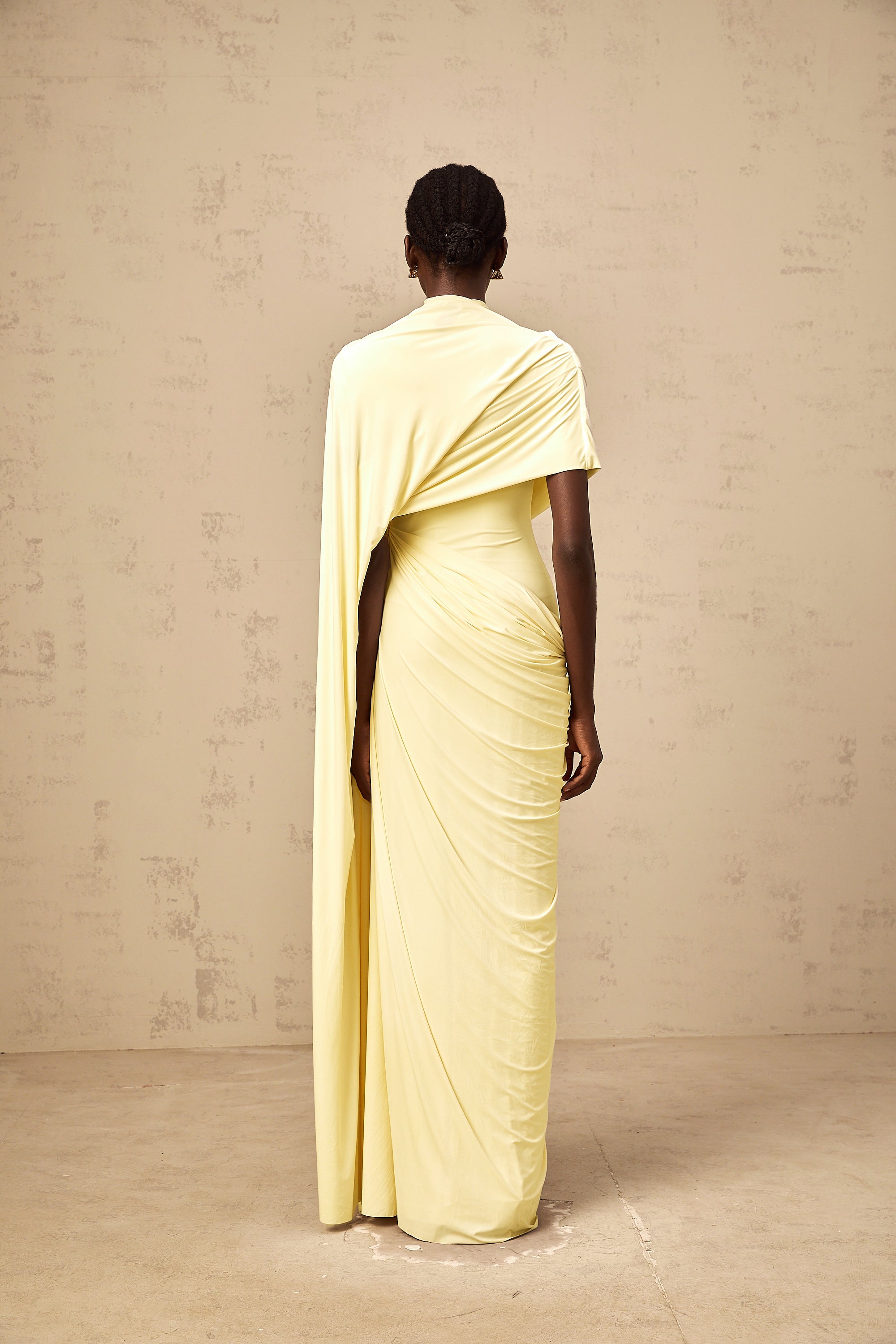 Asymmetrical Draped Cape & Dress