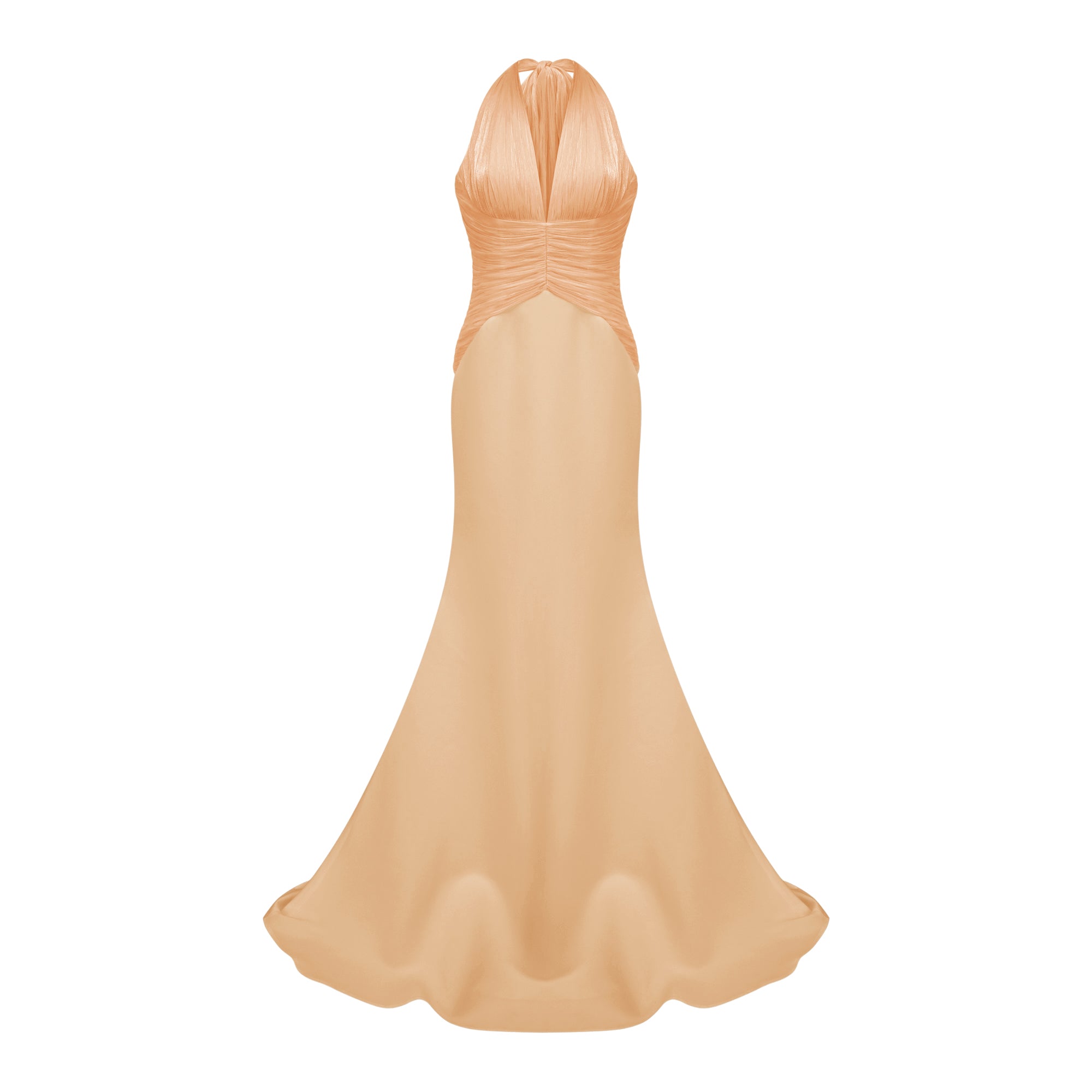 Gathered Mermaid Maxi Dress