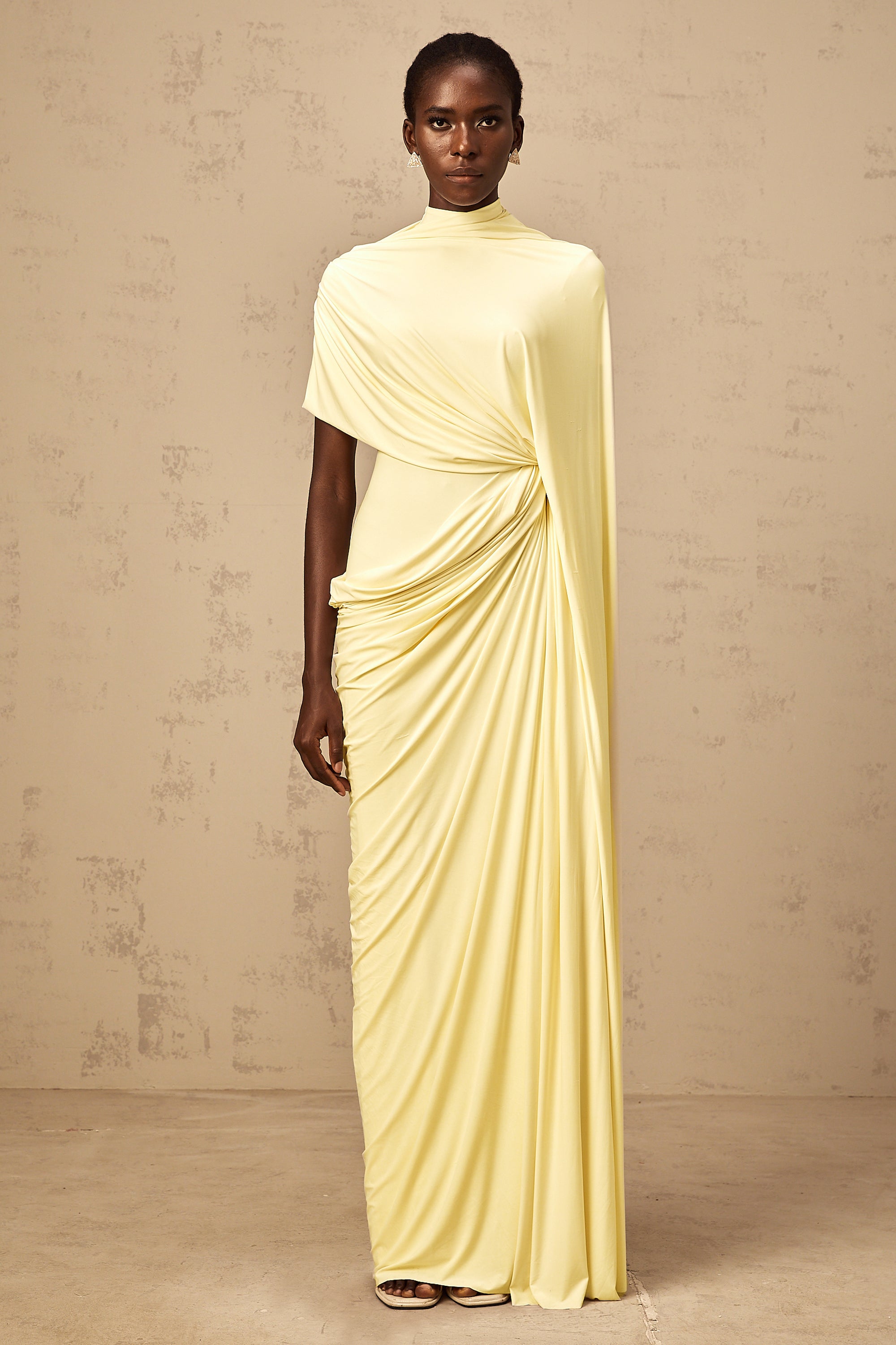 Asymmetrical Draped Cape & Dress