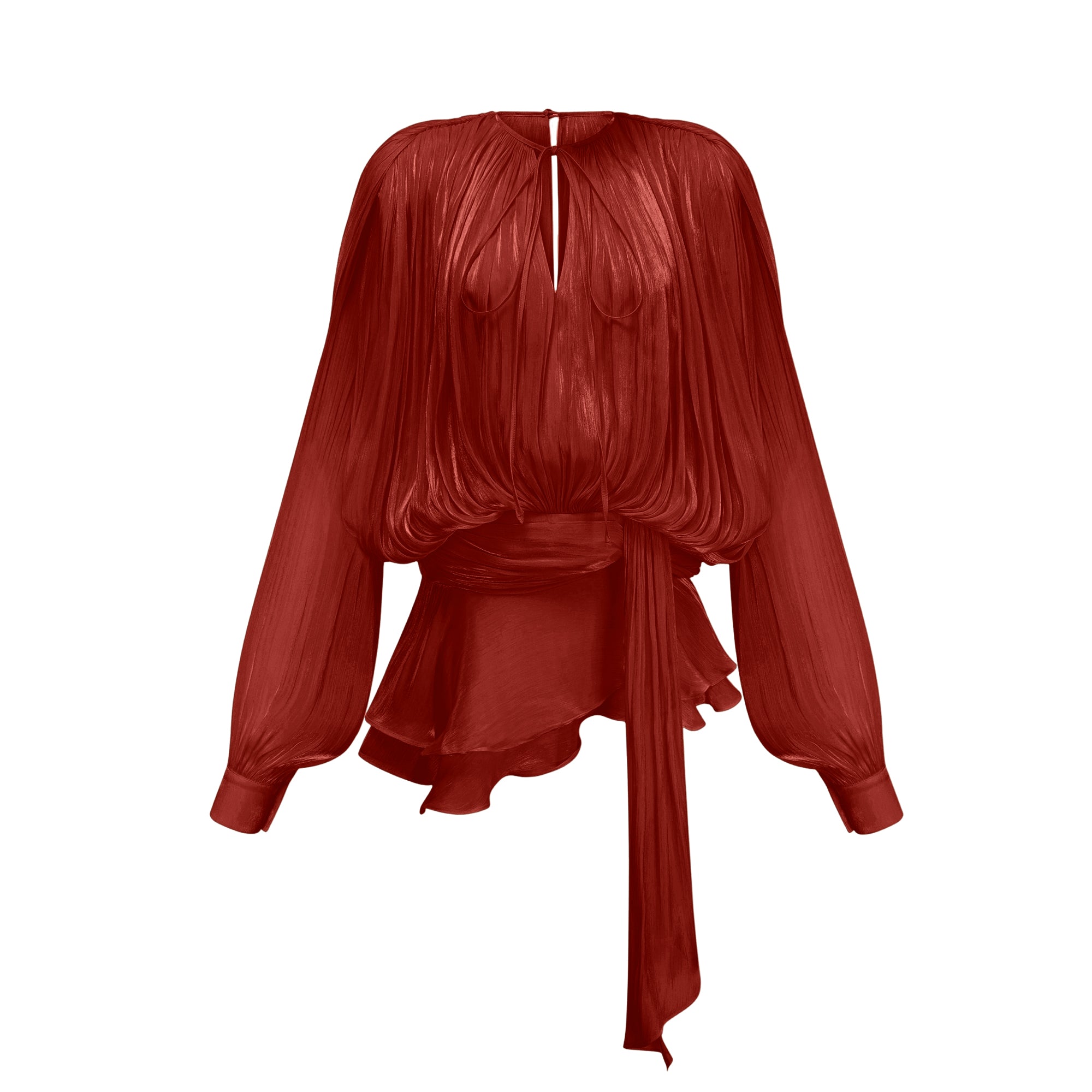 Pleated Ruffled Mini Dress