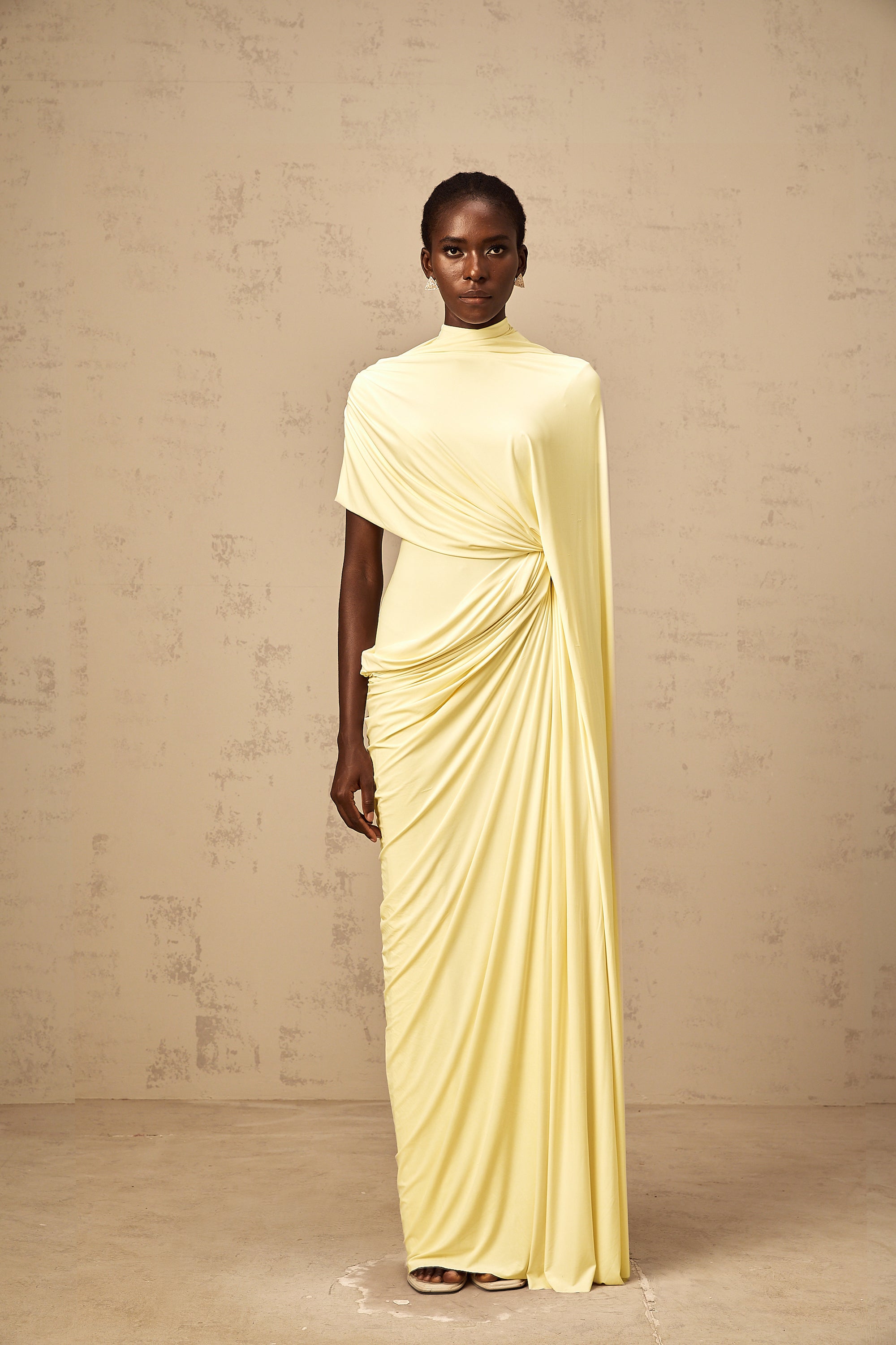 Asymmetrical Draped Cape & Dress