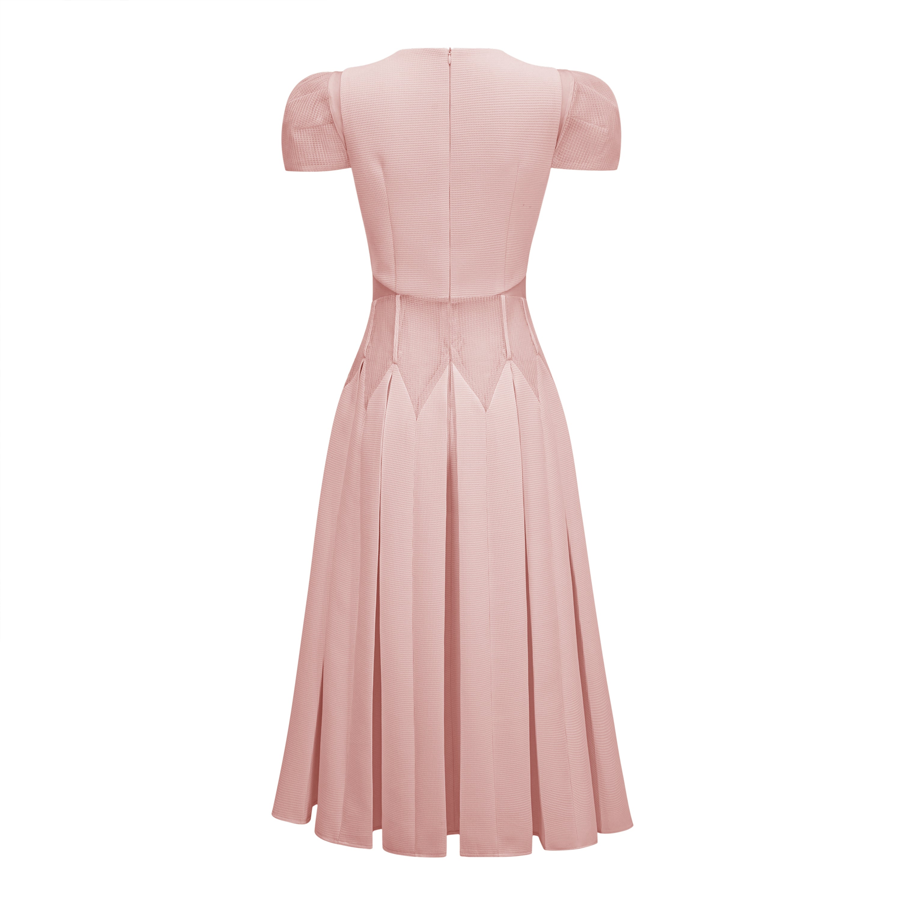 Pink Flower Embroidered Maxi Dress