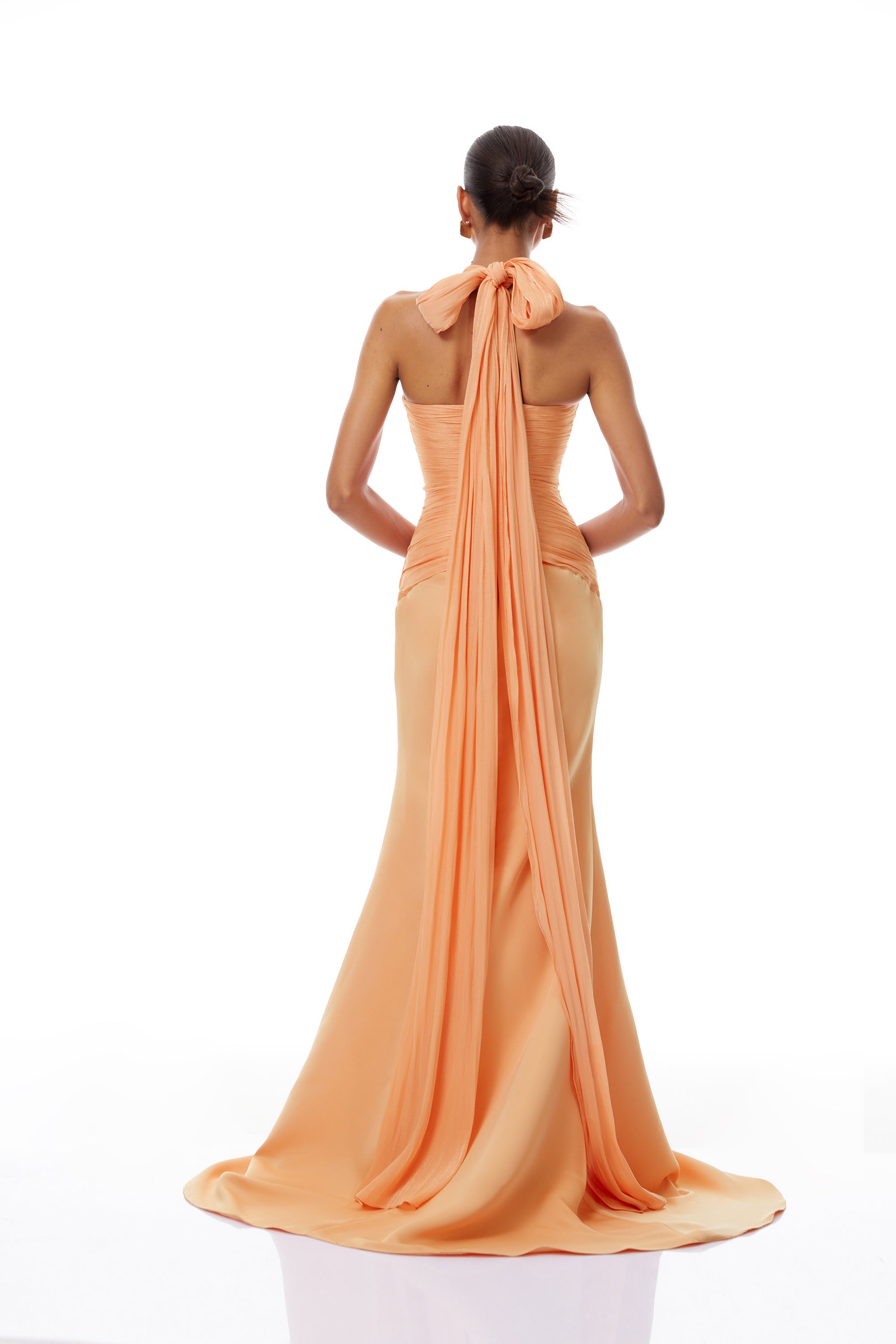 Gathered Mermaid Maxi Dress