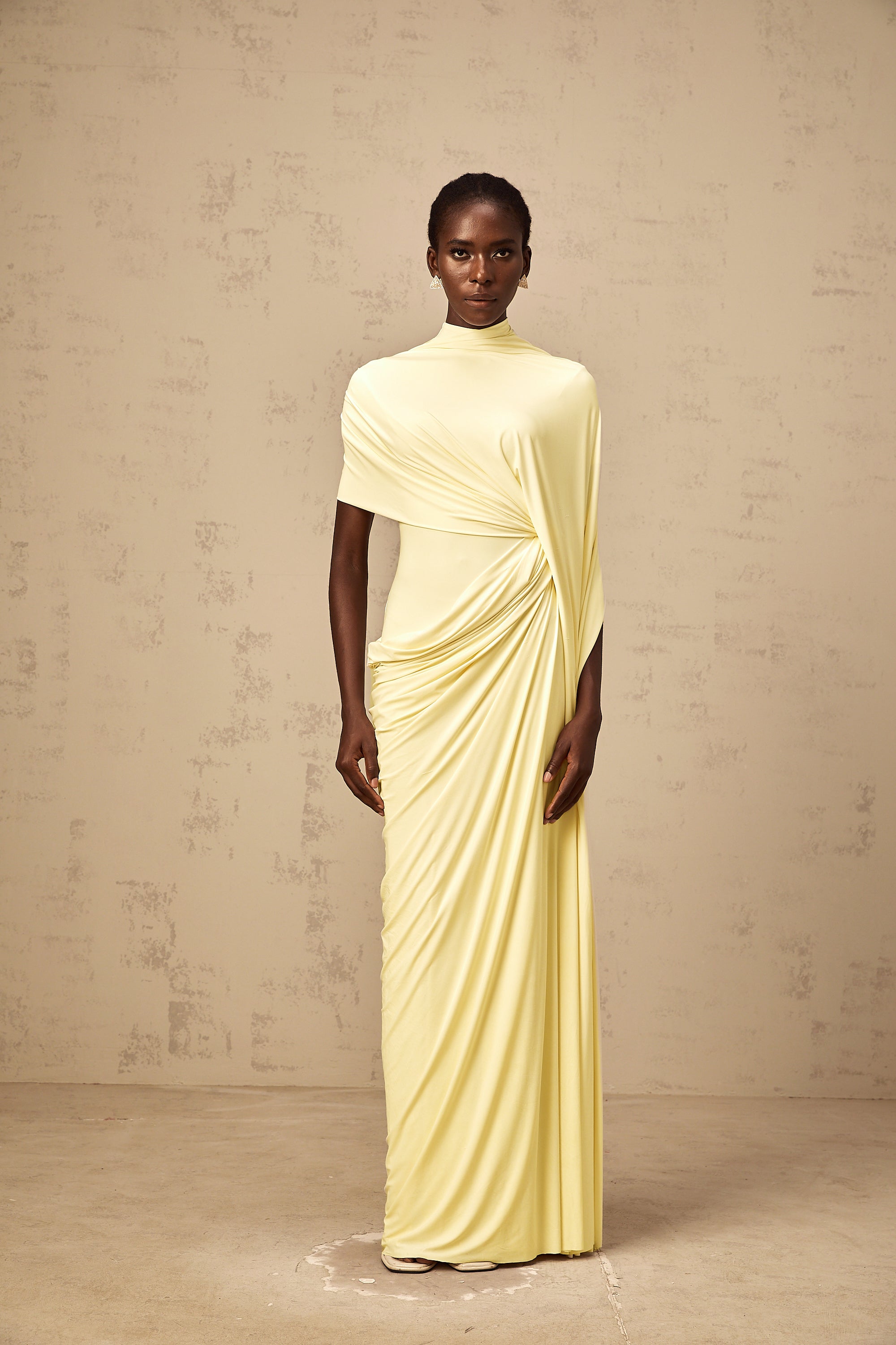 Asymmetrical Draped Cape & Dress