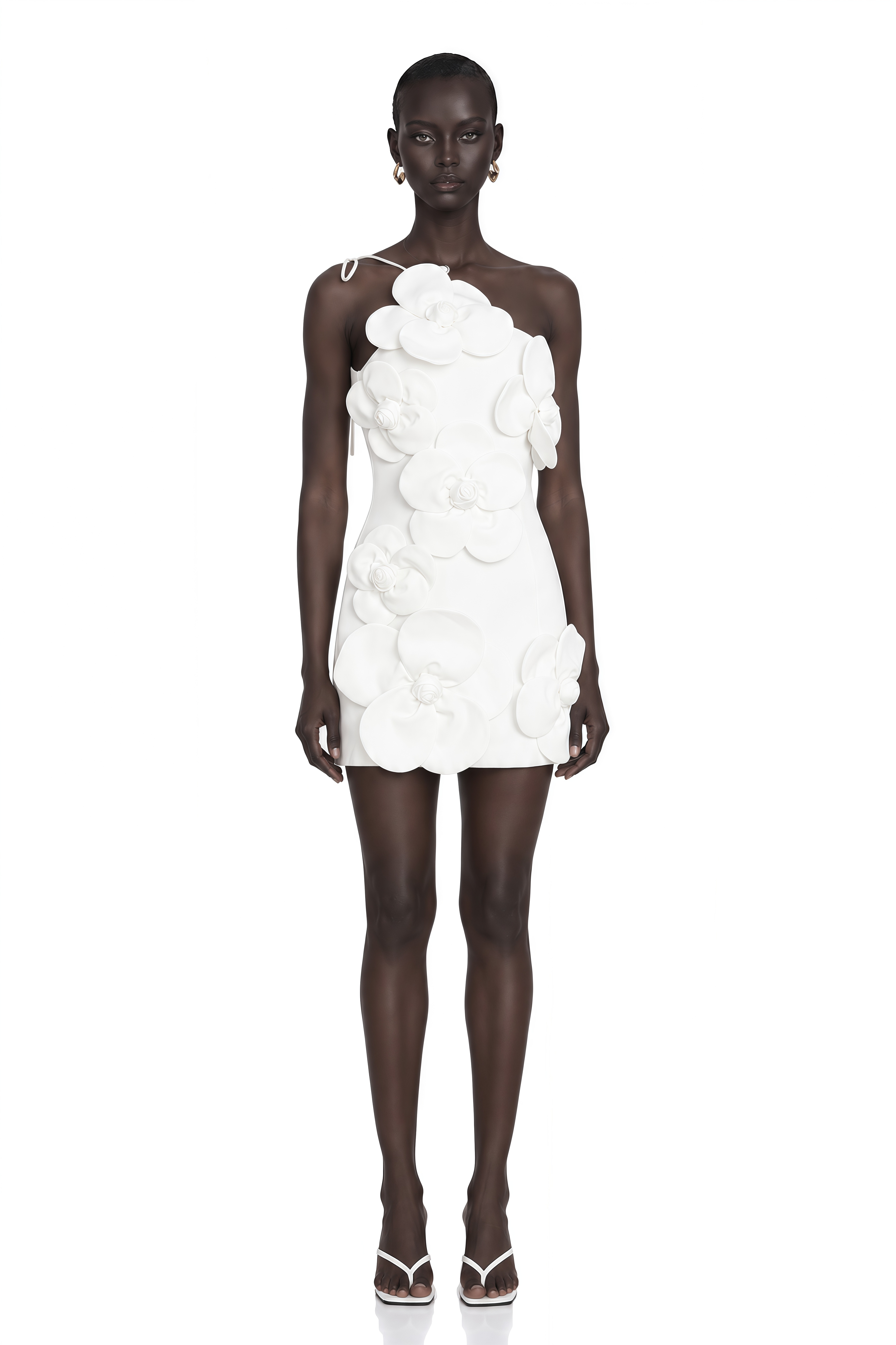 Liane White Floral Off-Shoulder Mini Dress