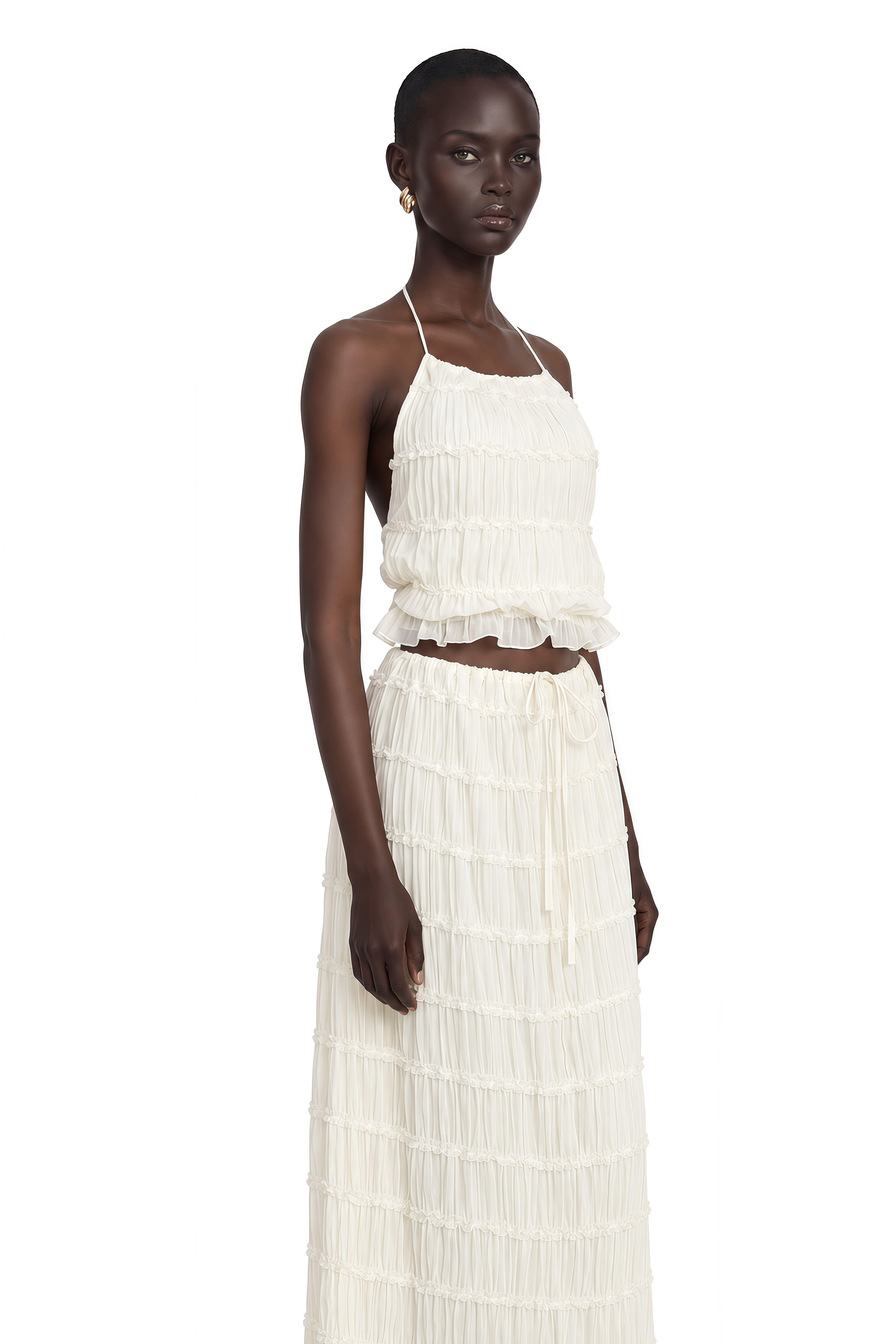 Alyssa Pleated Top & Skirt Matching Set