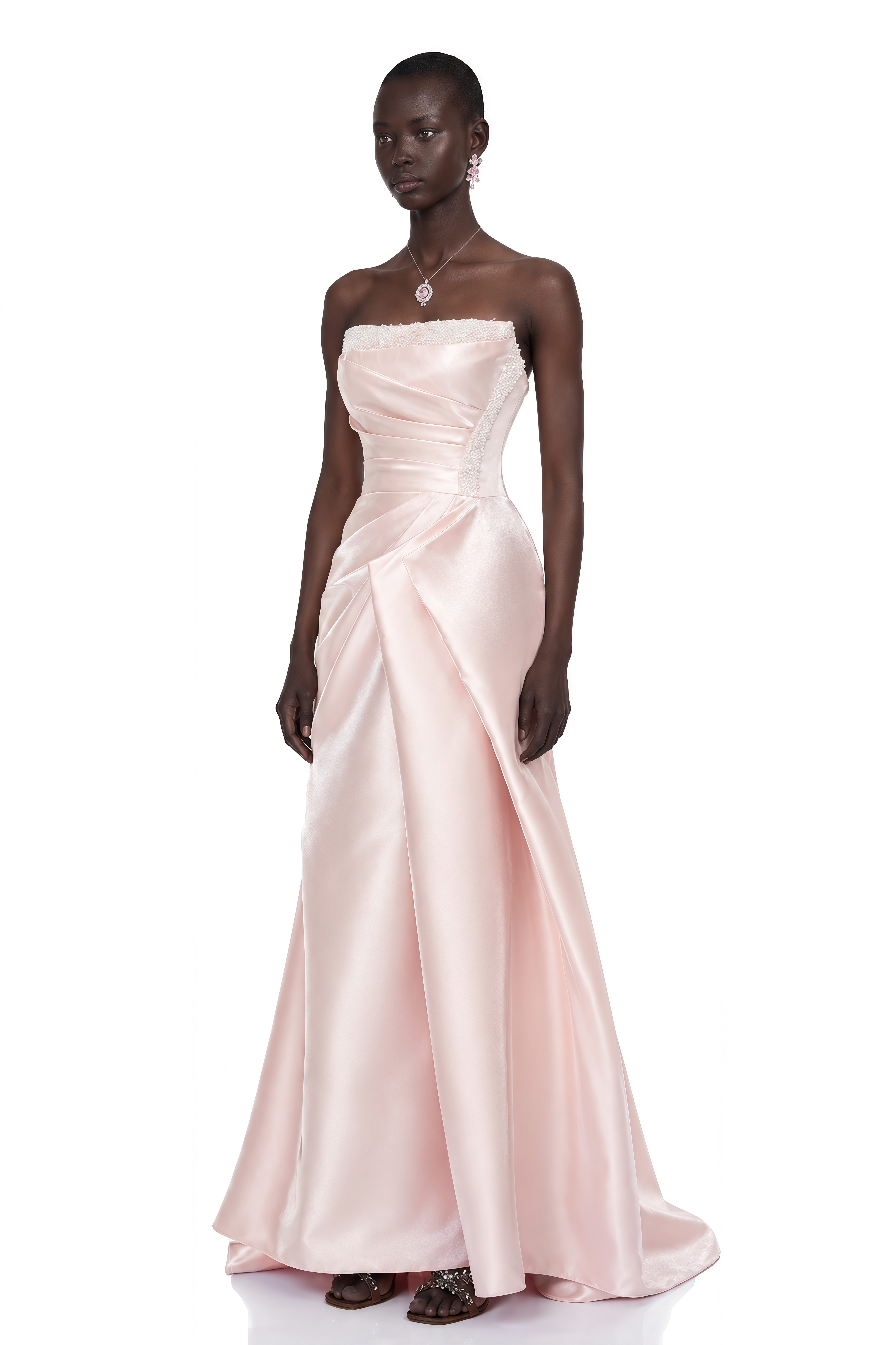 Charlotte Pink Off Shoulder Ruched Maxi Dress