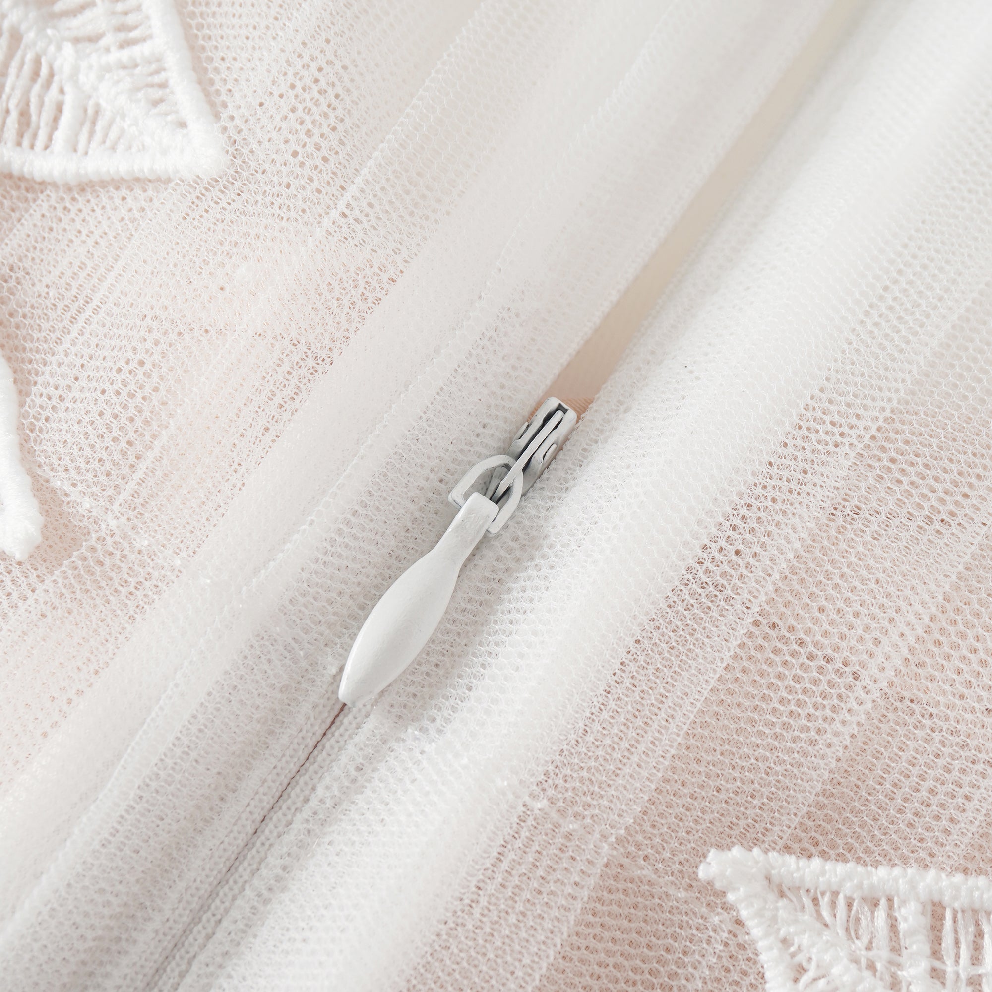 Flower-Appliqué Tulle Midi Dress