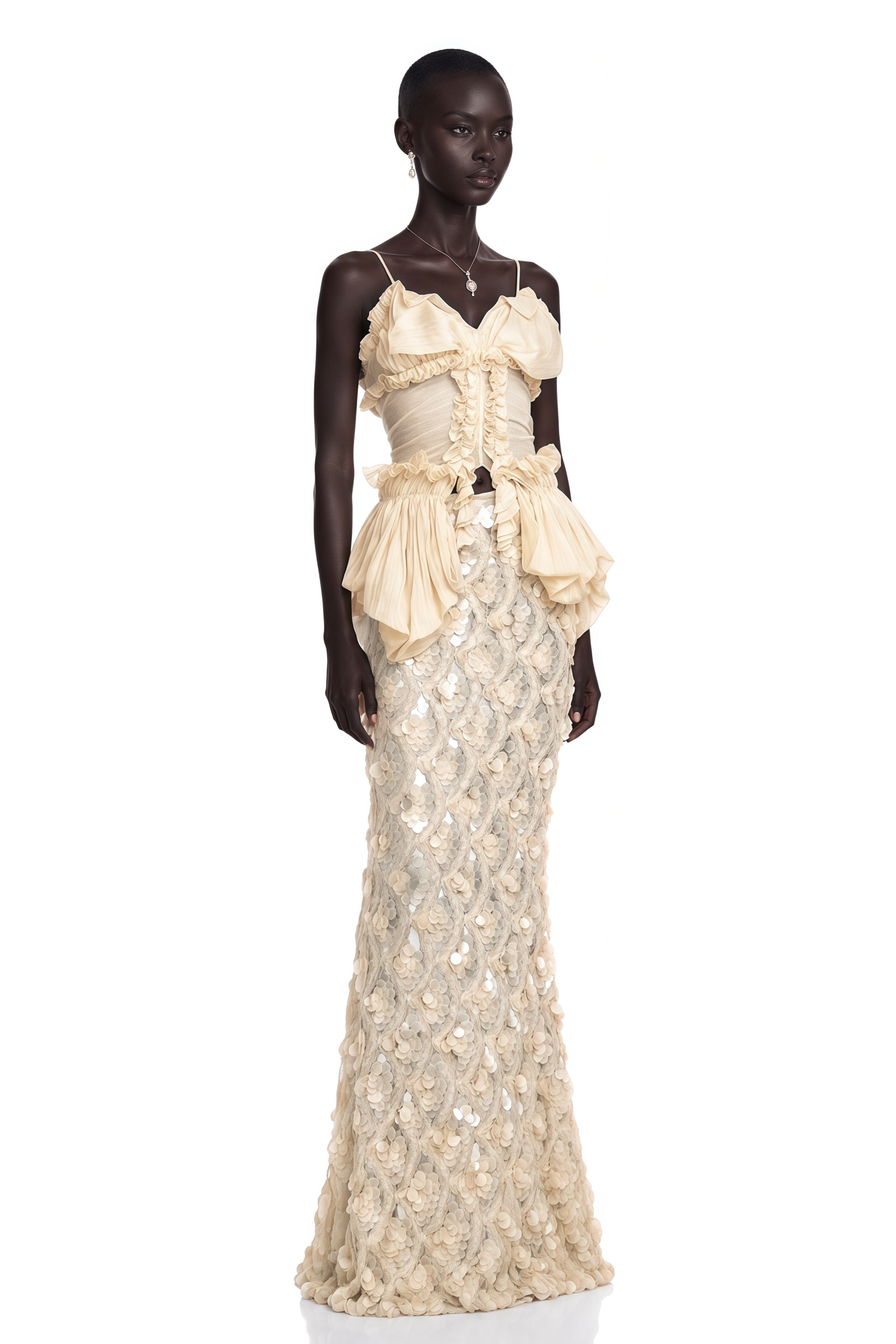 Flocon Neutral Mermaid Top & Skirt Set