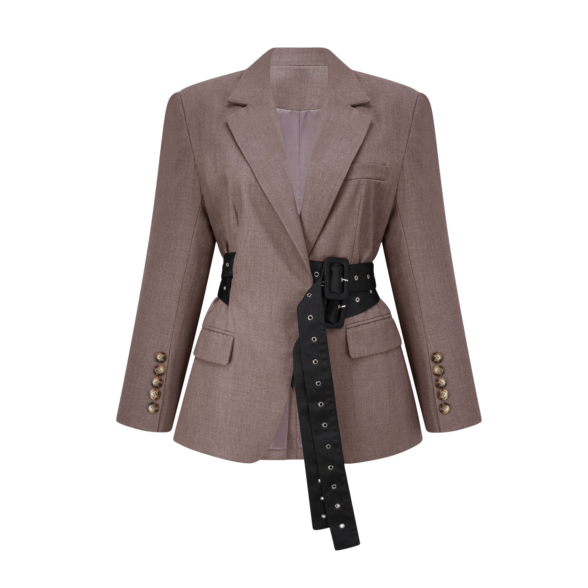 Belted-Waist Blazer