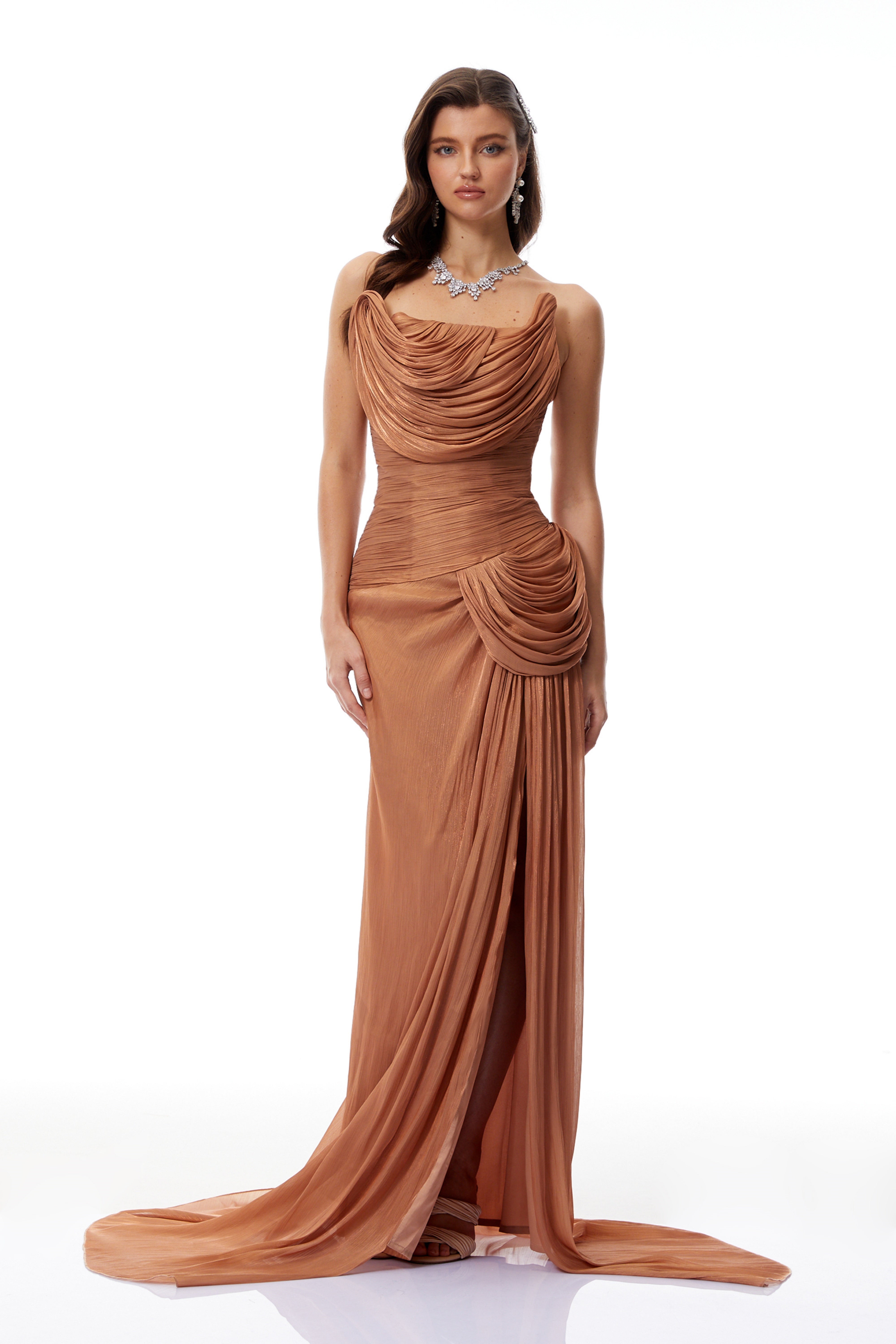 Drape Gown in Nude Color