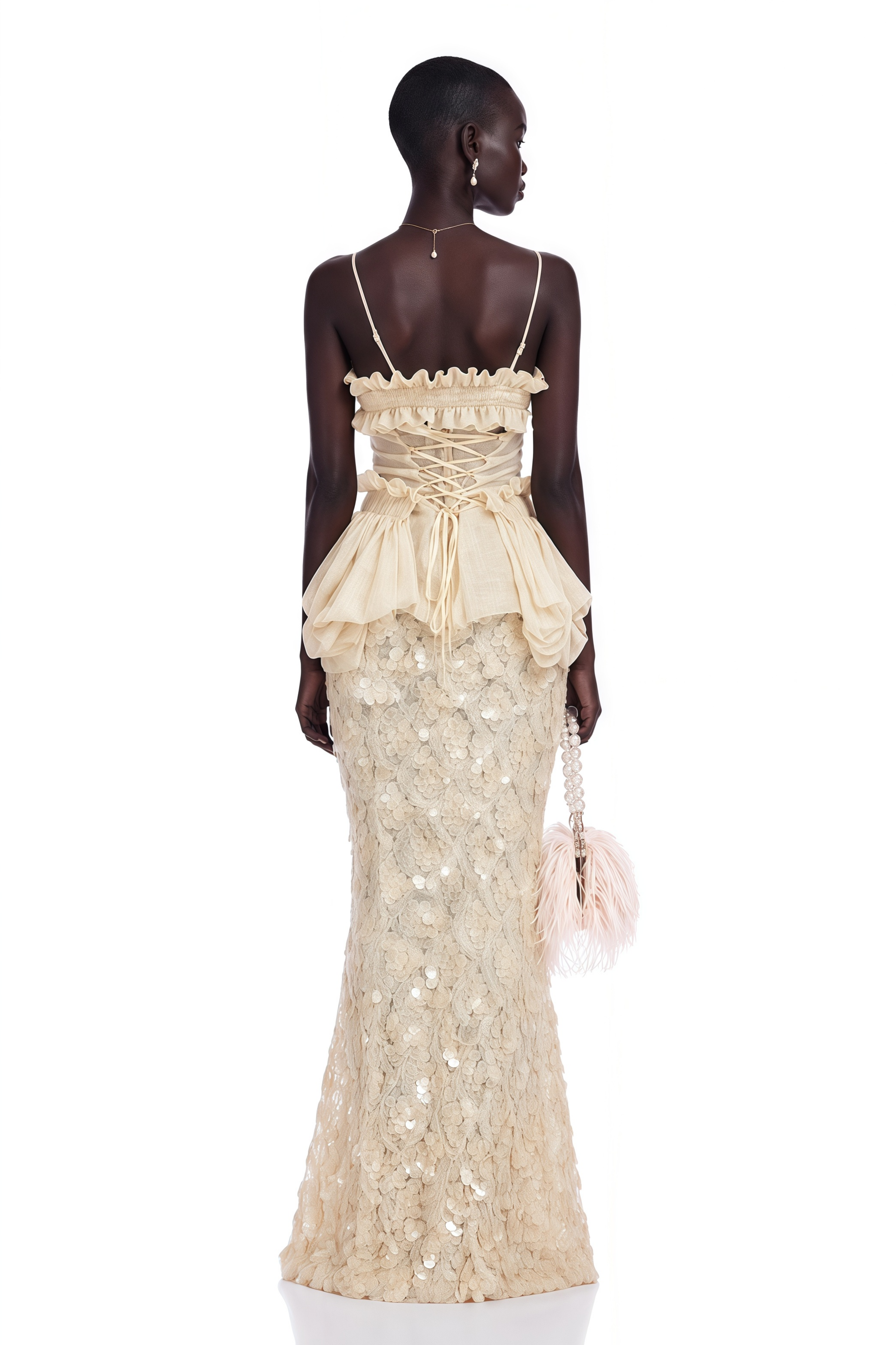 Flocon Neutral Mermaid Top & Skirt Set