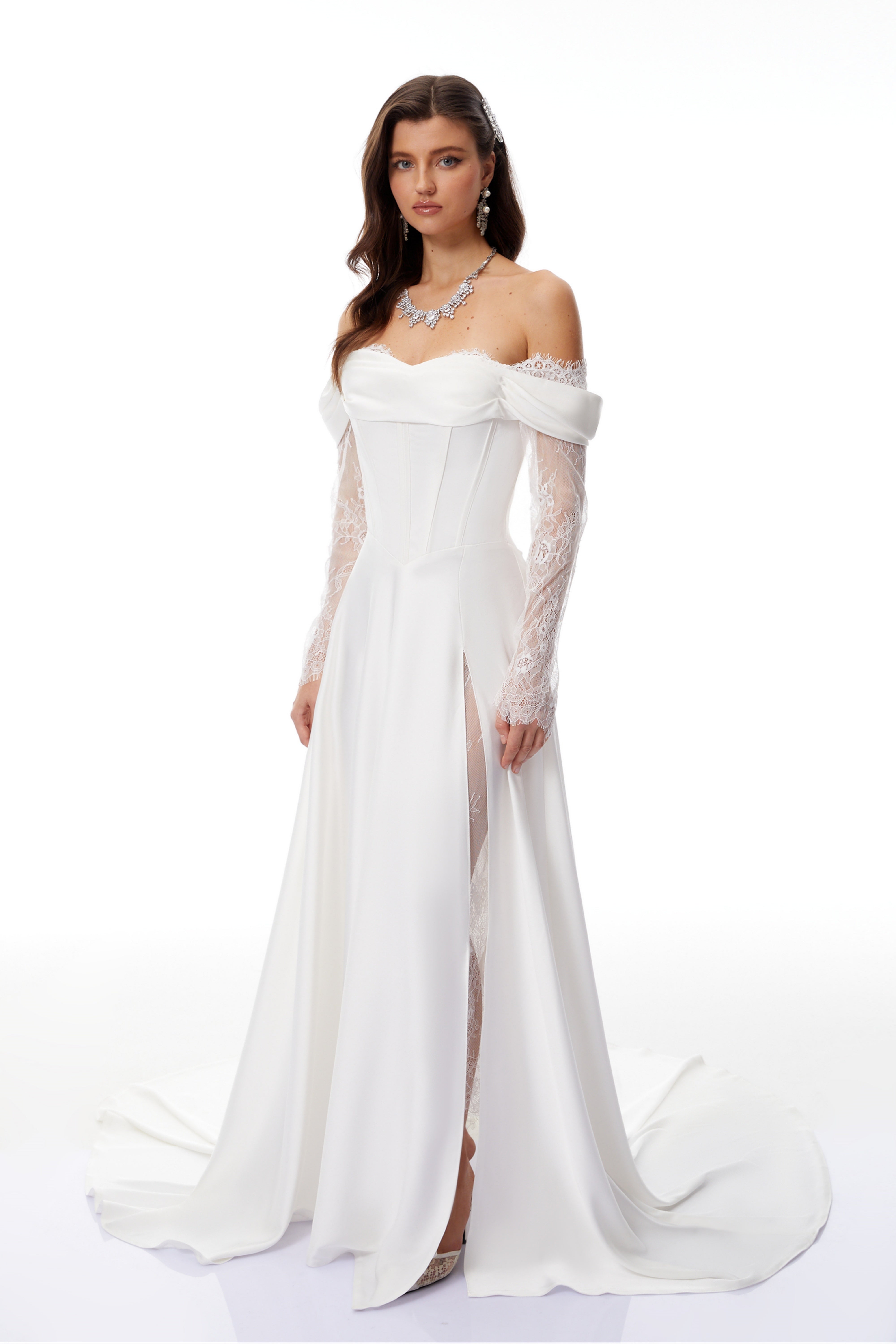 White Off-Shoulder Lace Dress