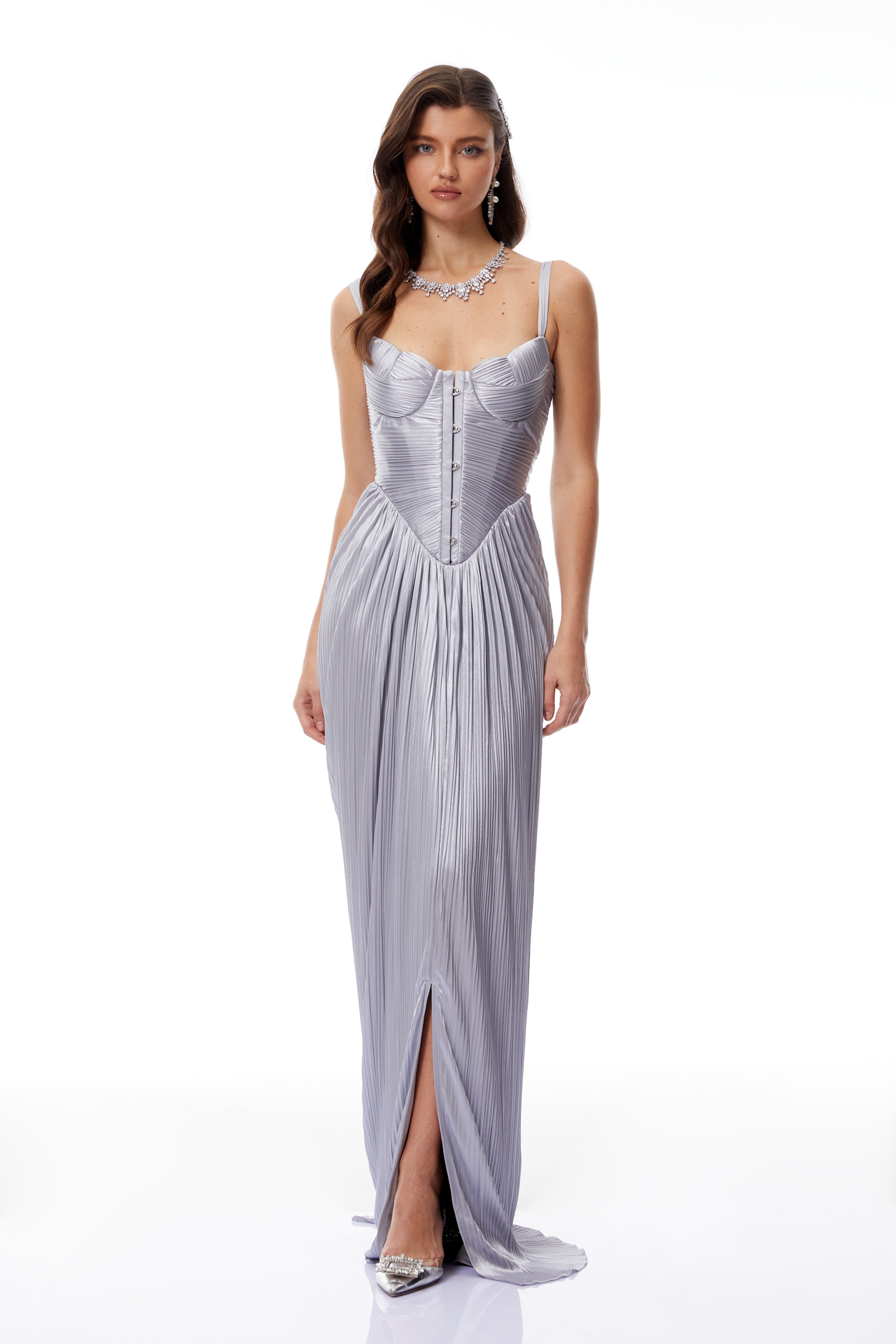 Gathered Bustier Gown