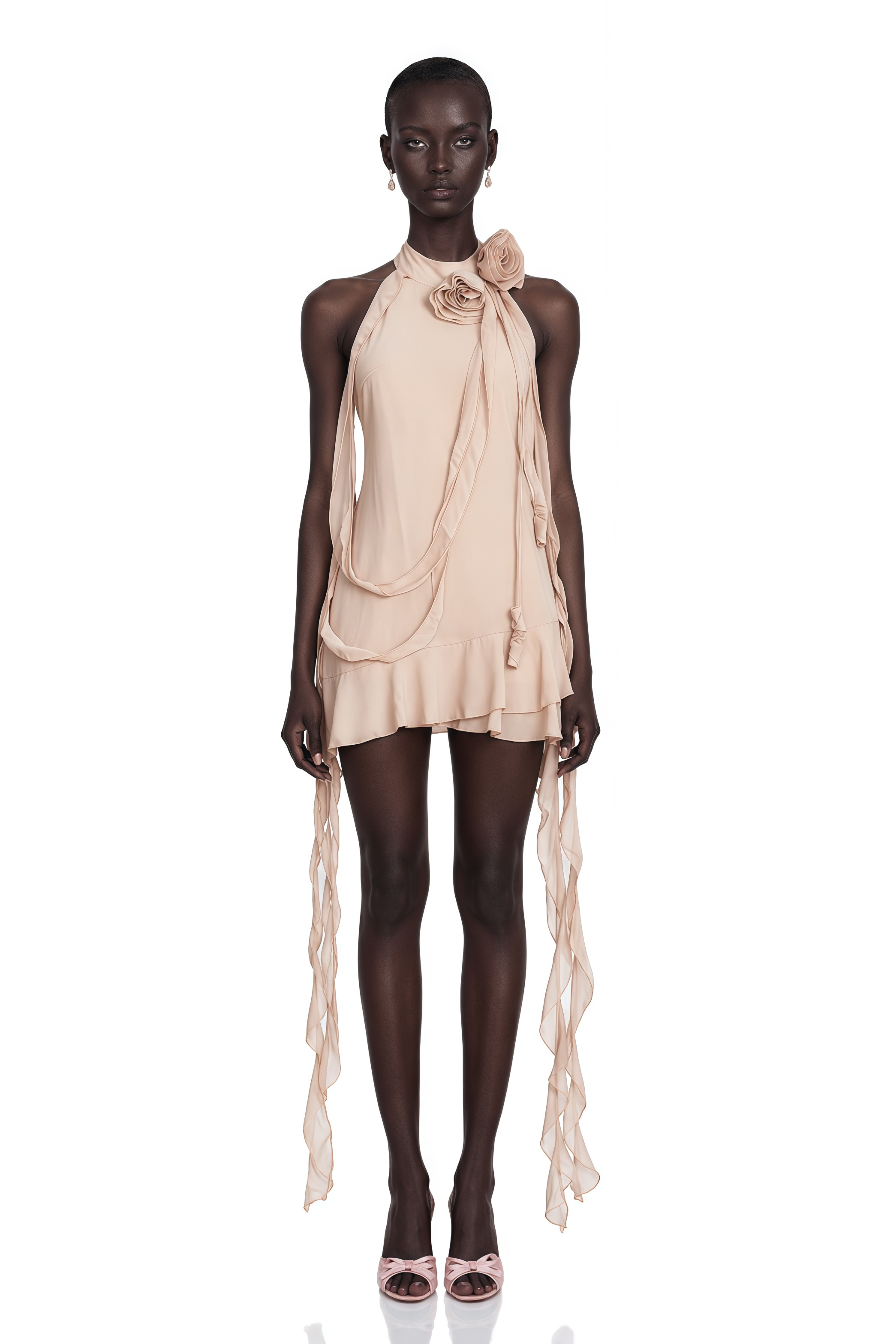 Eloisee Floral Asymmetrical Mini Dress