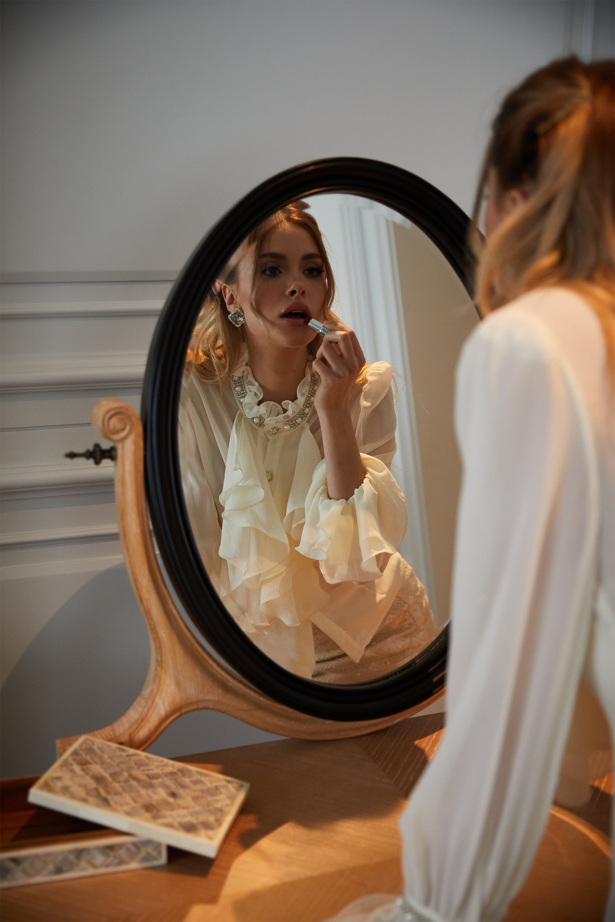 Ruffled Embellished Shirt