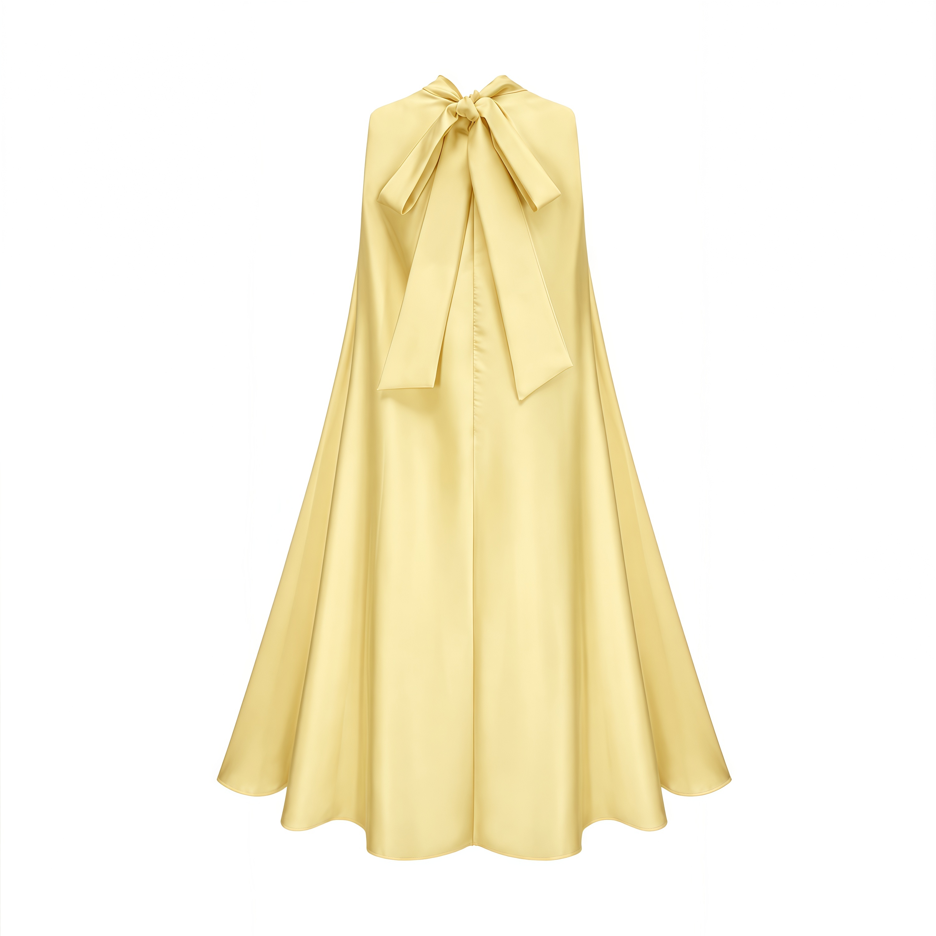 Émilie Sleeveless Floral-Applique Midi Dress in Yellow