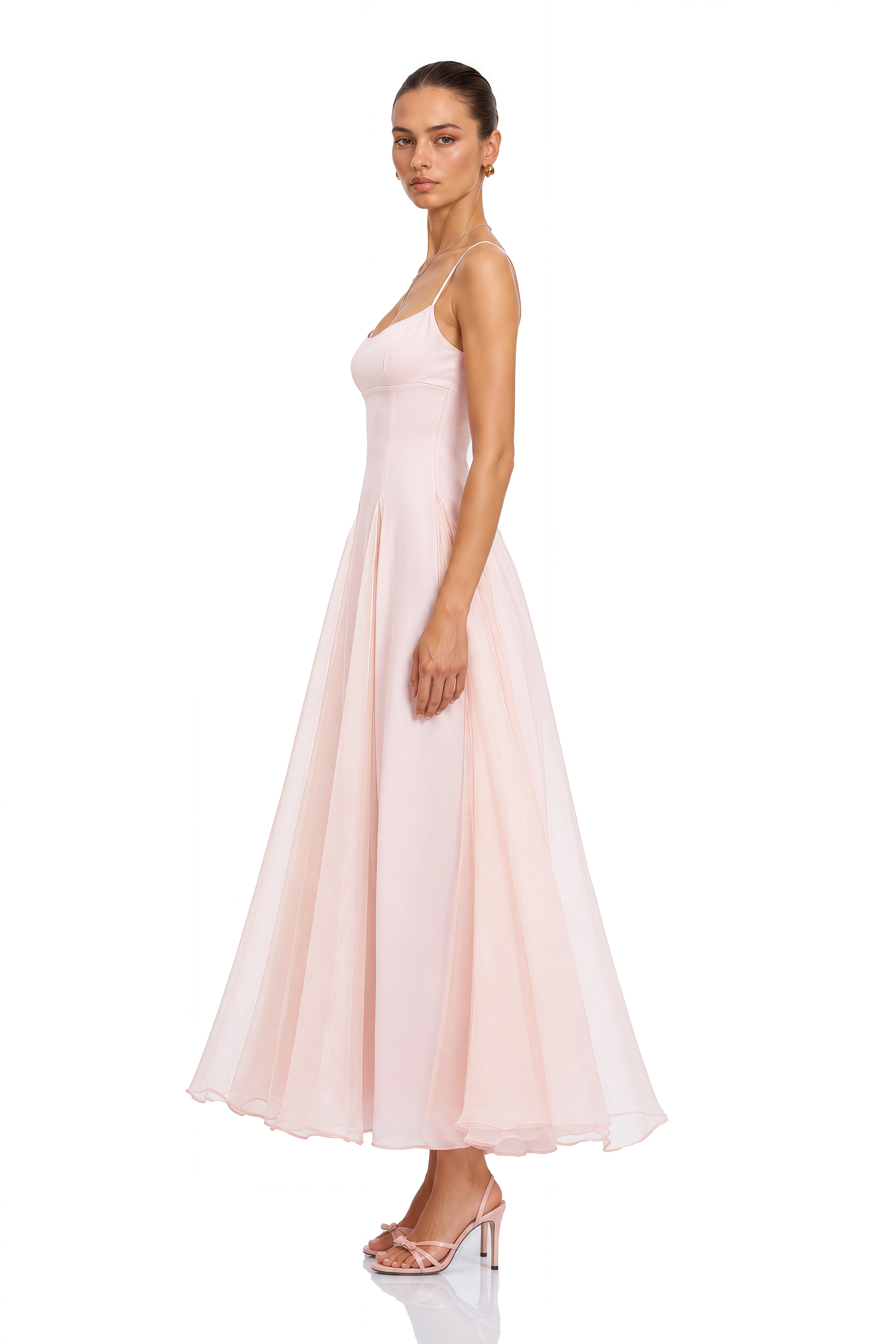 Sofie Pink Pleated Maxi Dress