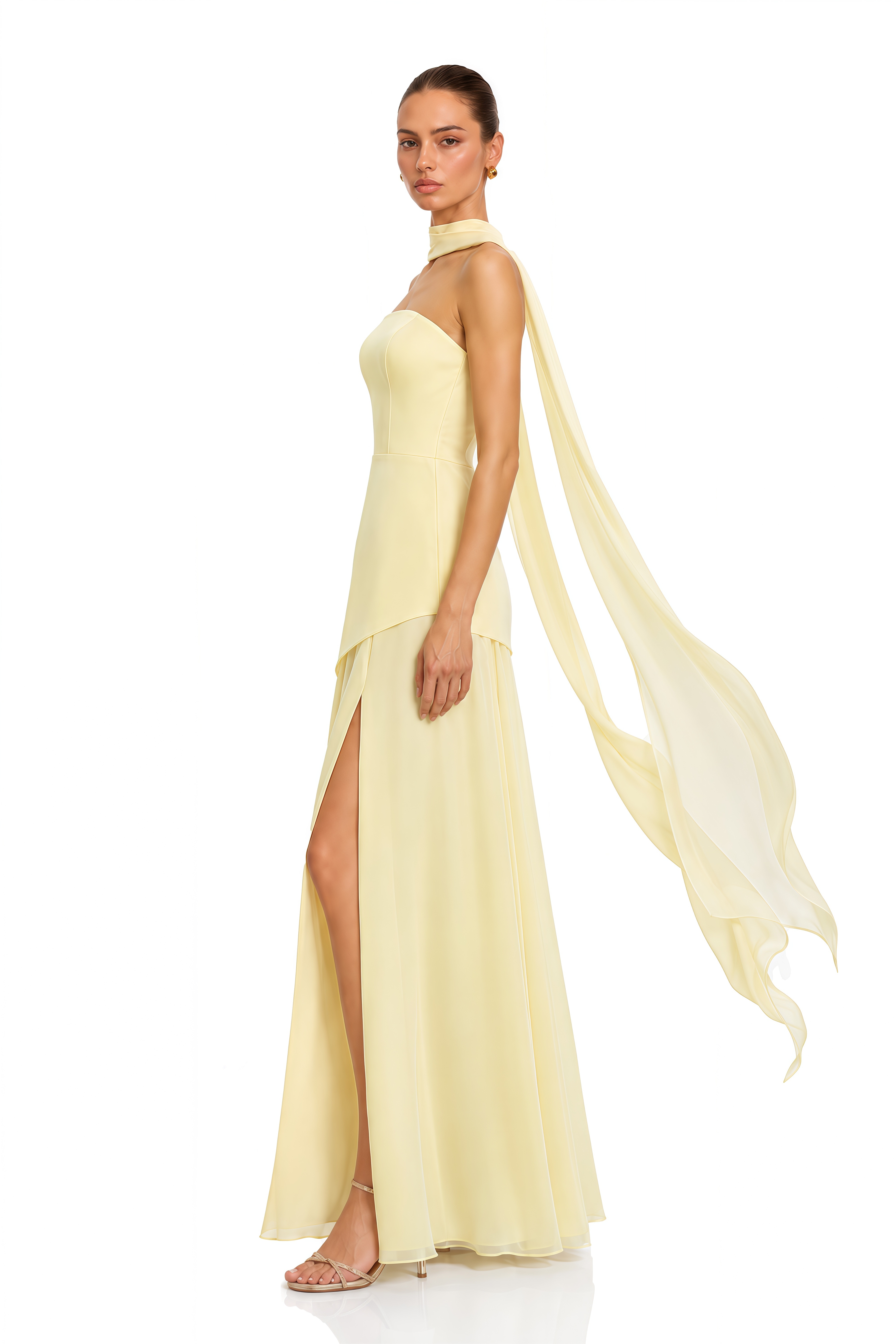 Solène Off-Shoulder Ruched Maxi Gown