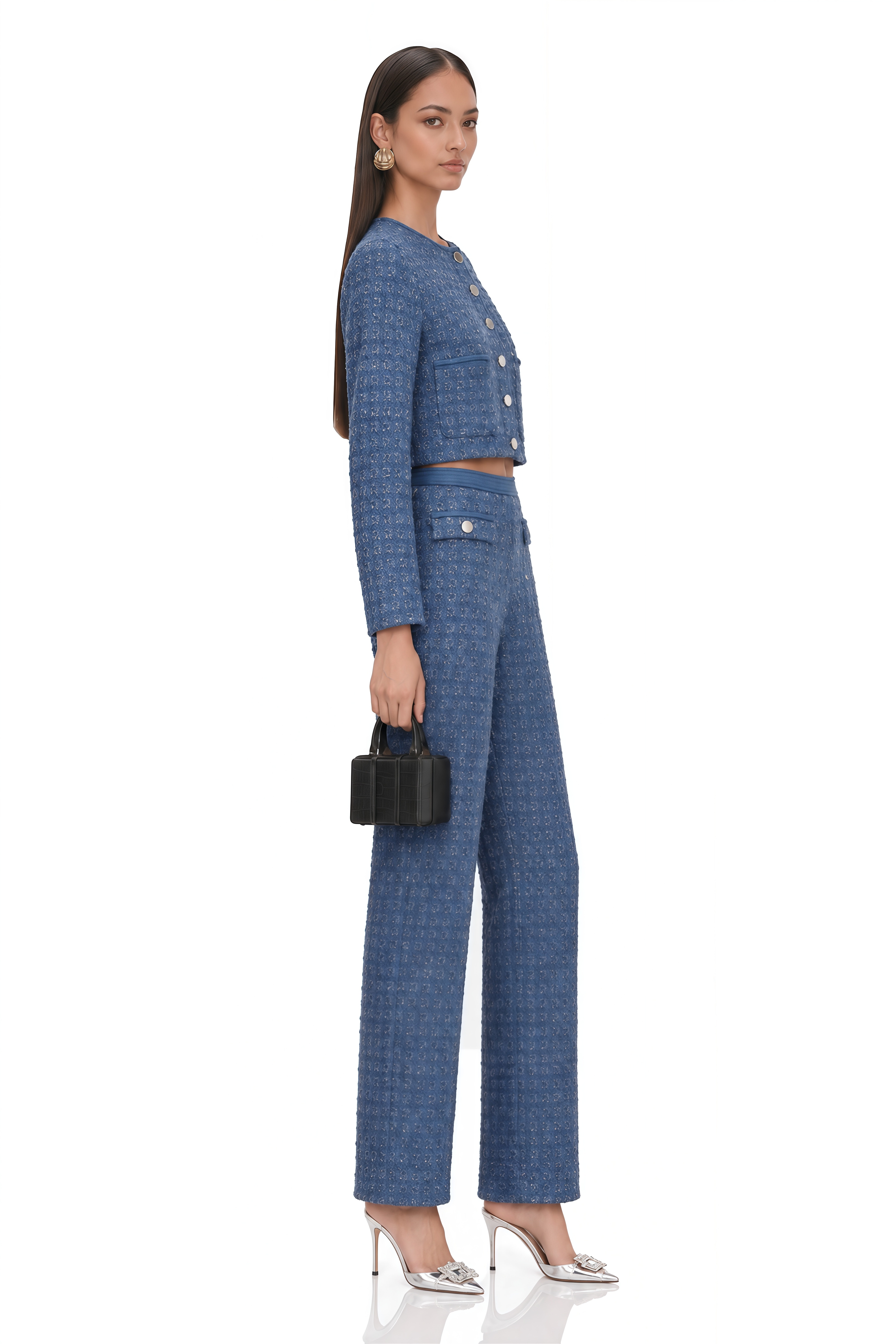 Ghislaine Sequin-Embellished Jacket & Trousers Matching Set