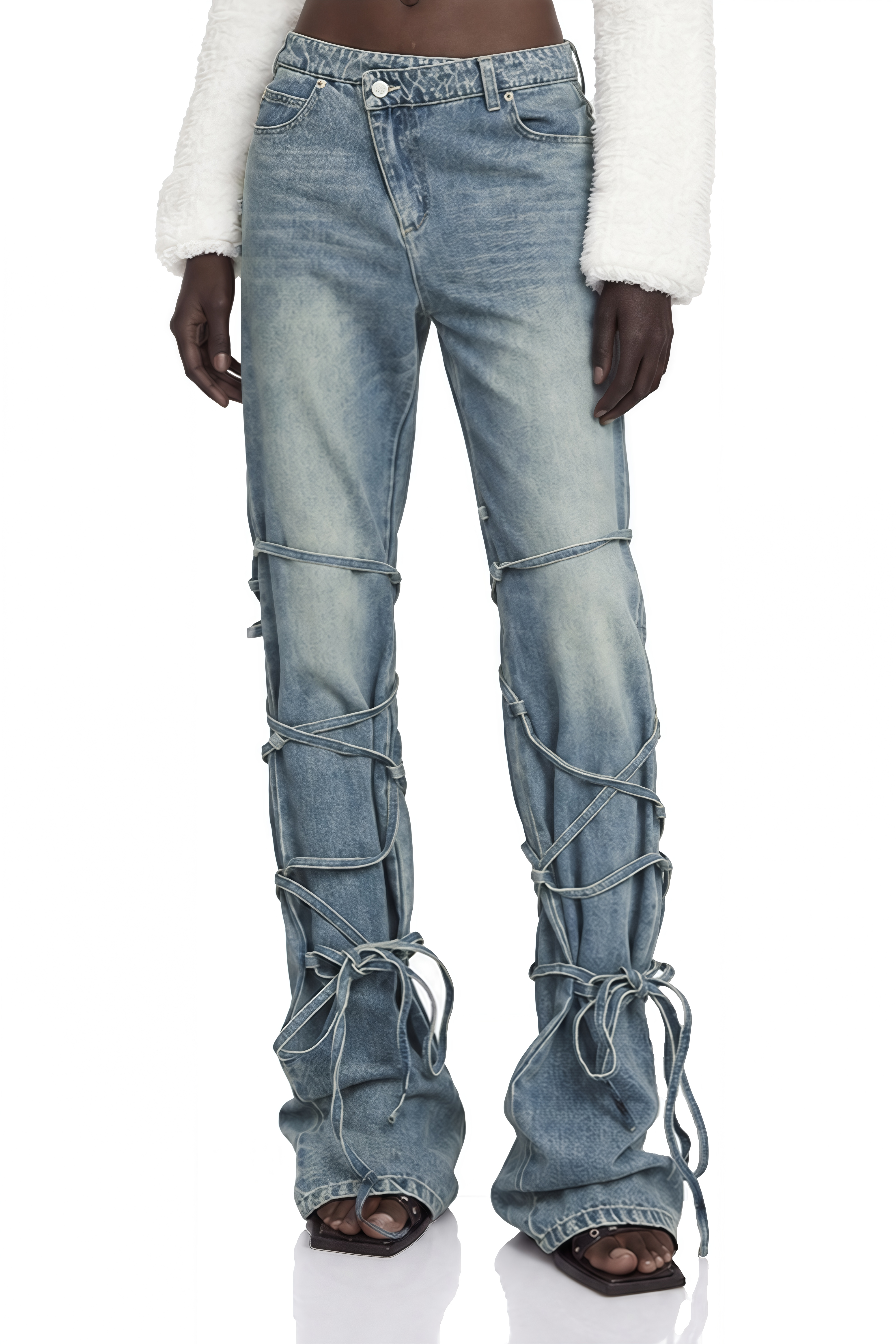 Geraldine Strap-Detail Jeans