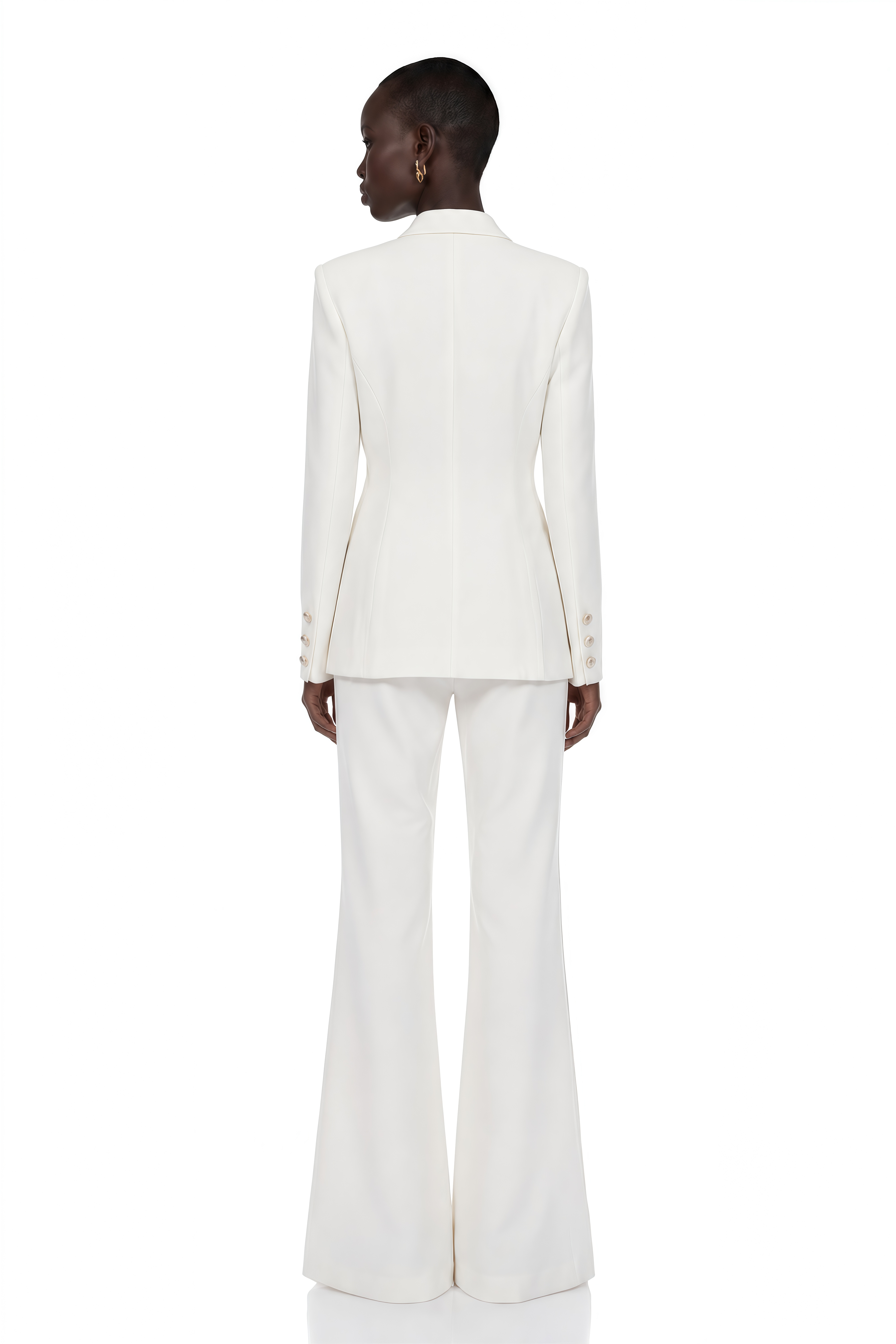Roswitha White Belt Waist Blazer & Trouser Set