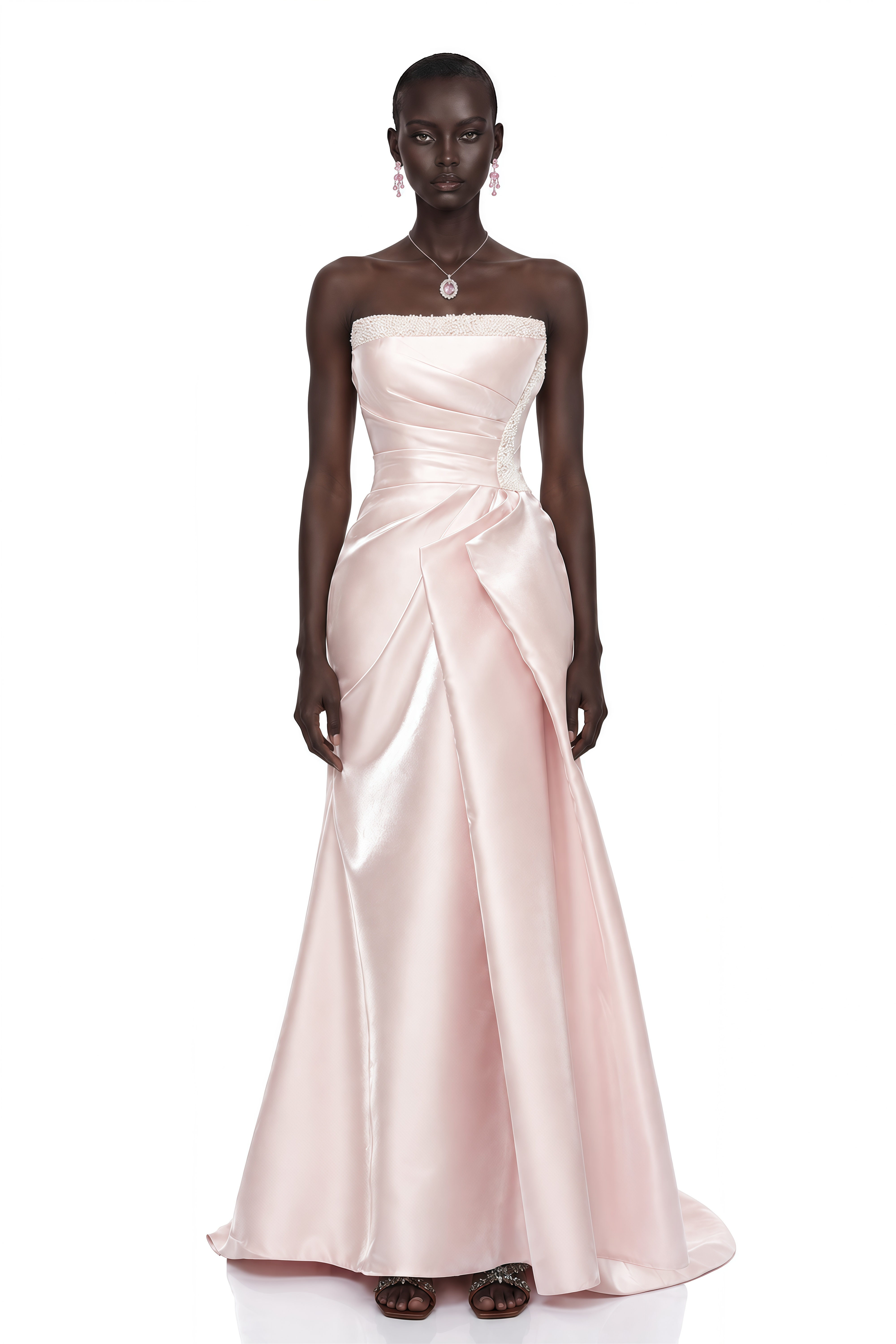 Charlotte Pink Off Shoulder Ruched Maxi Dress