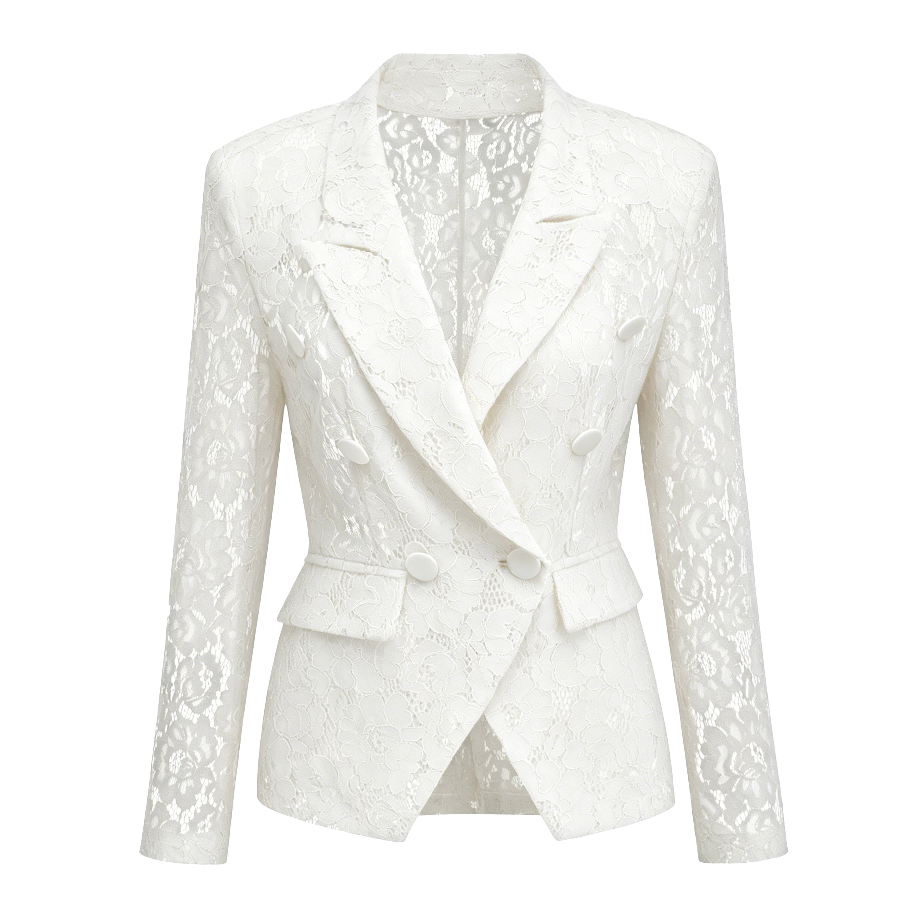 Zoé Sheer Lace Blazer & Trousers Matching Set