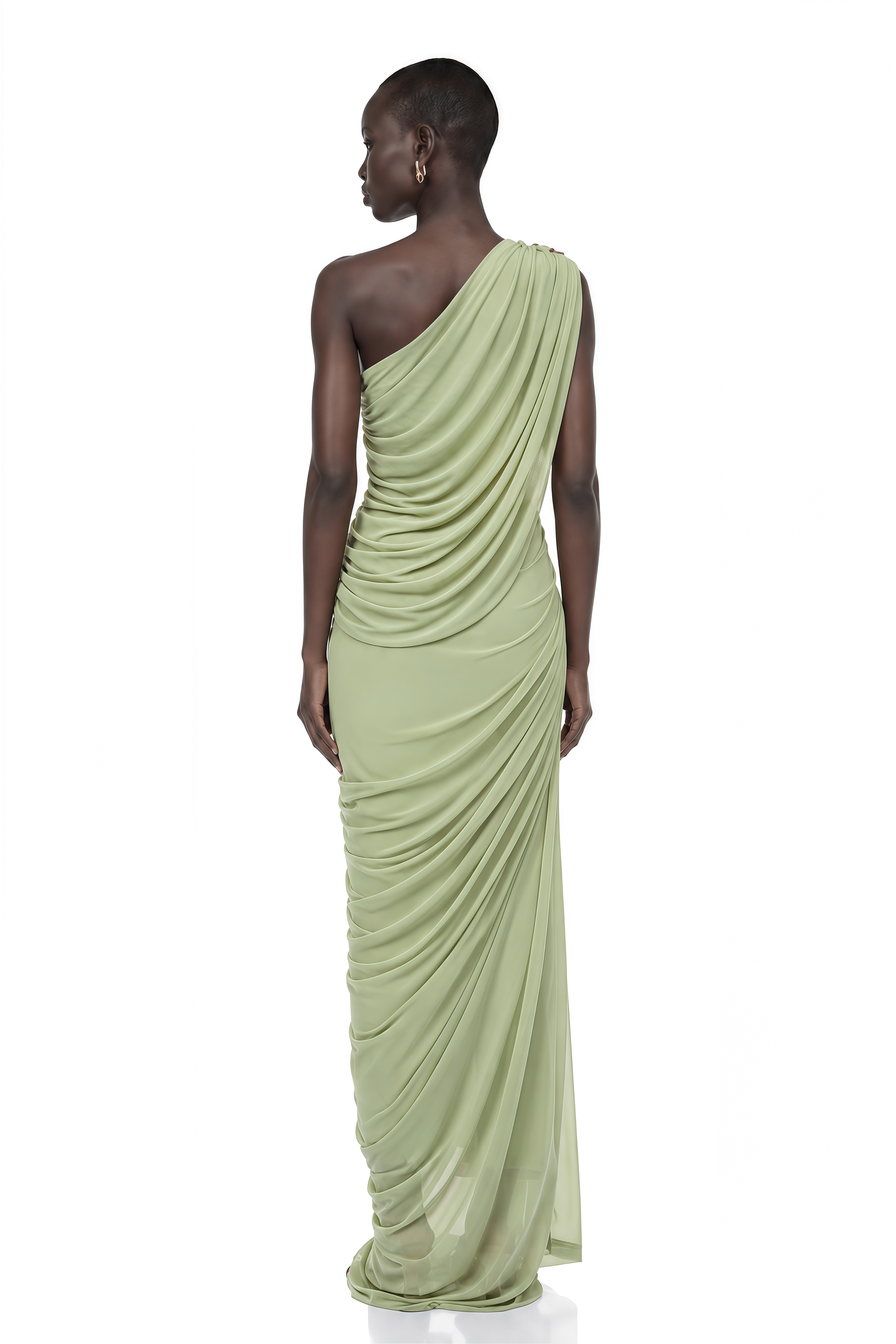 Branwen Green One Shoulder Top & Skirt Set