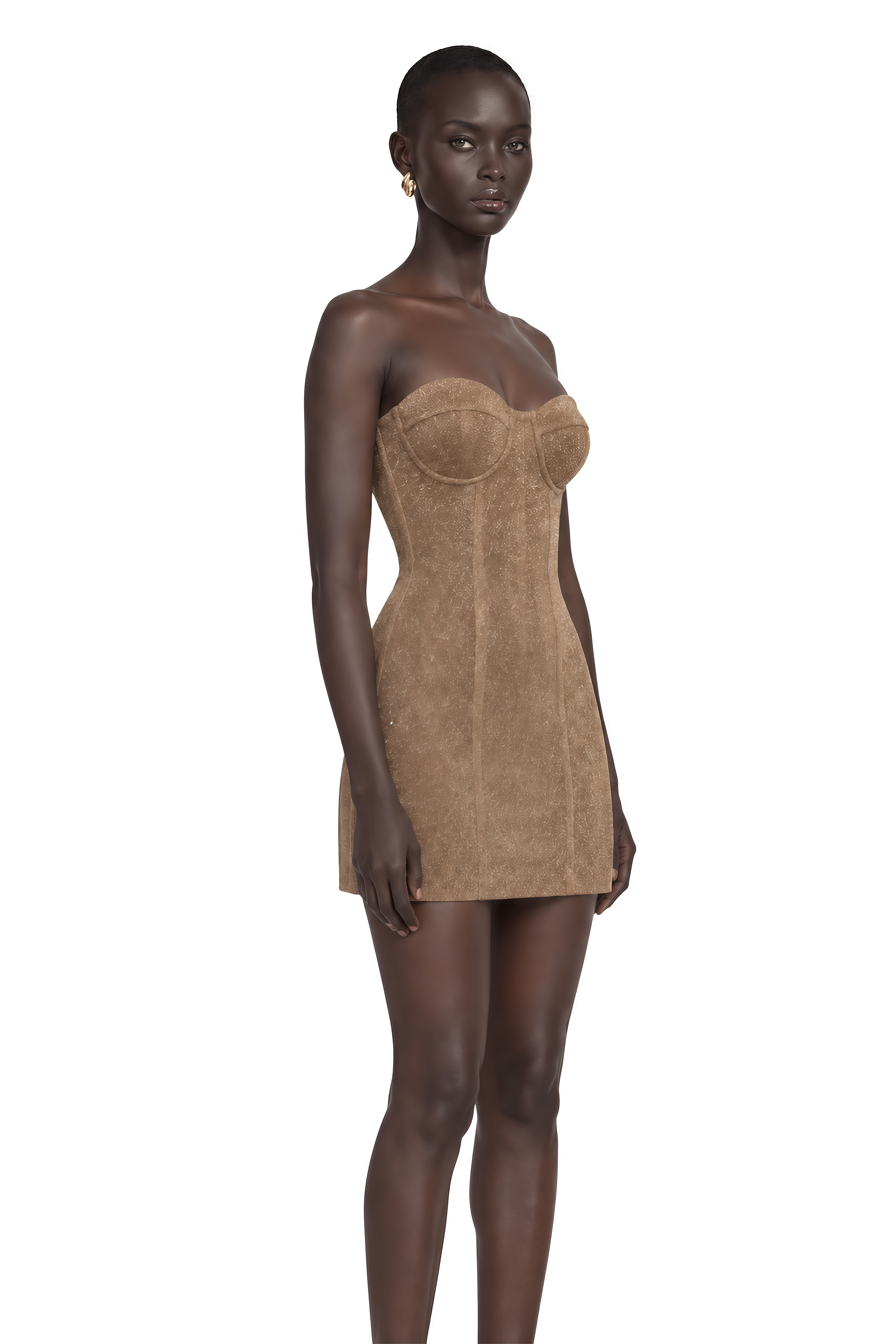 Orabelle Bronze Brilliance Drop Shiny Dress