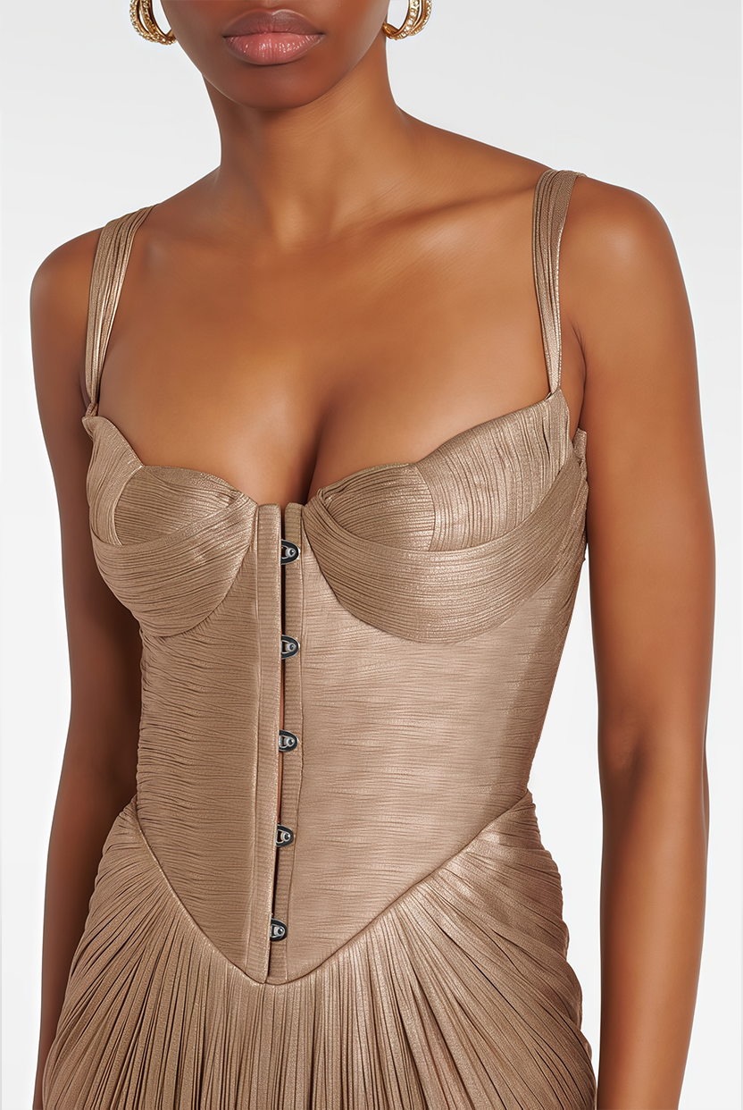 Gathered Bustier Gown