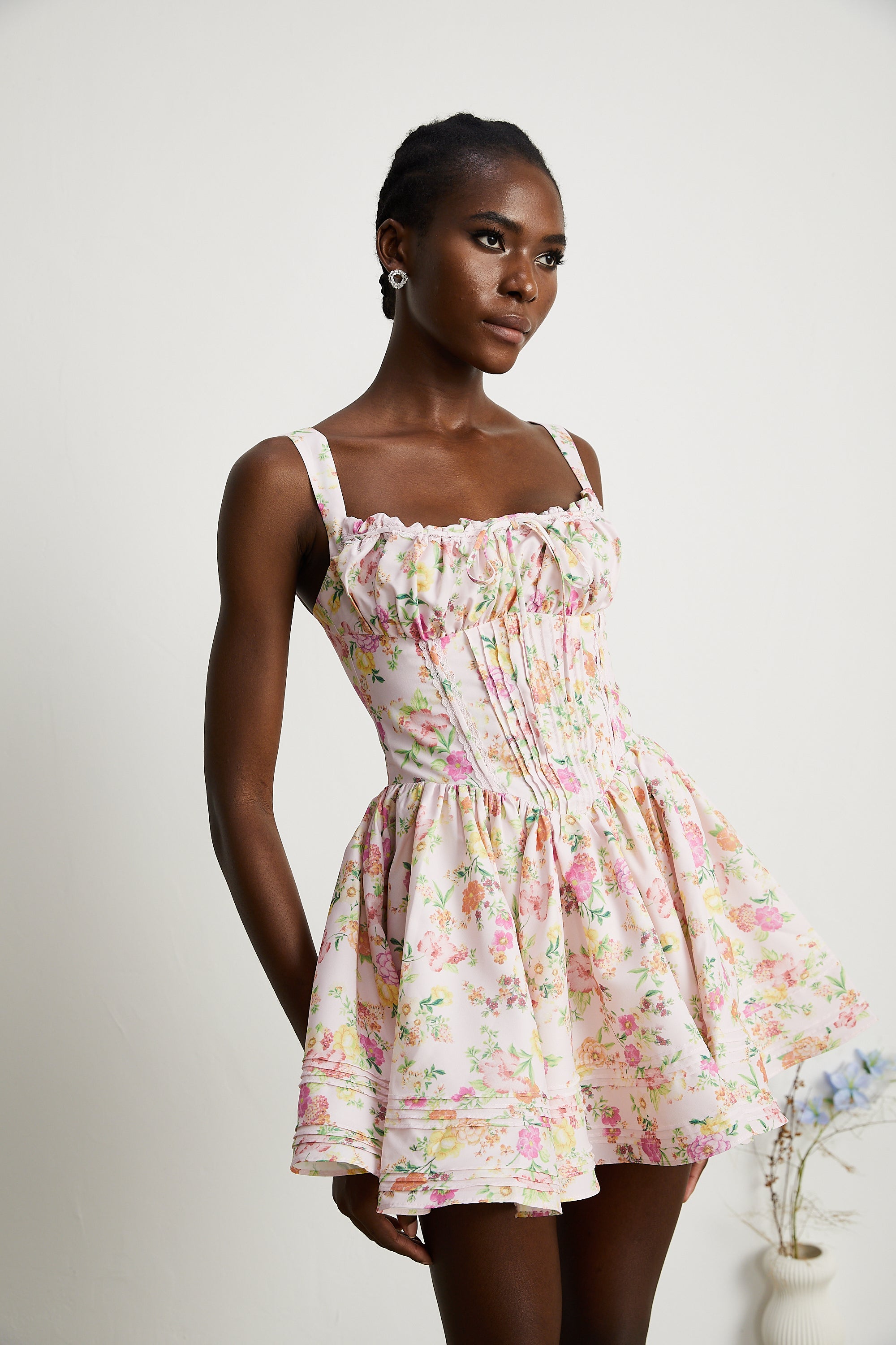 Kara floral-print cotton mini dress – Miss Rosier - Women's Online