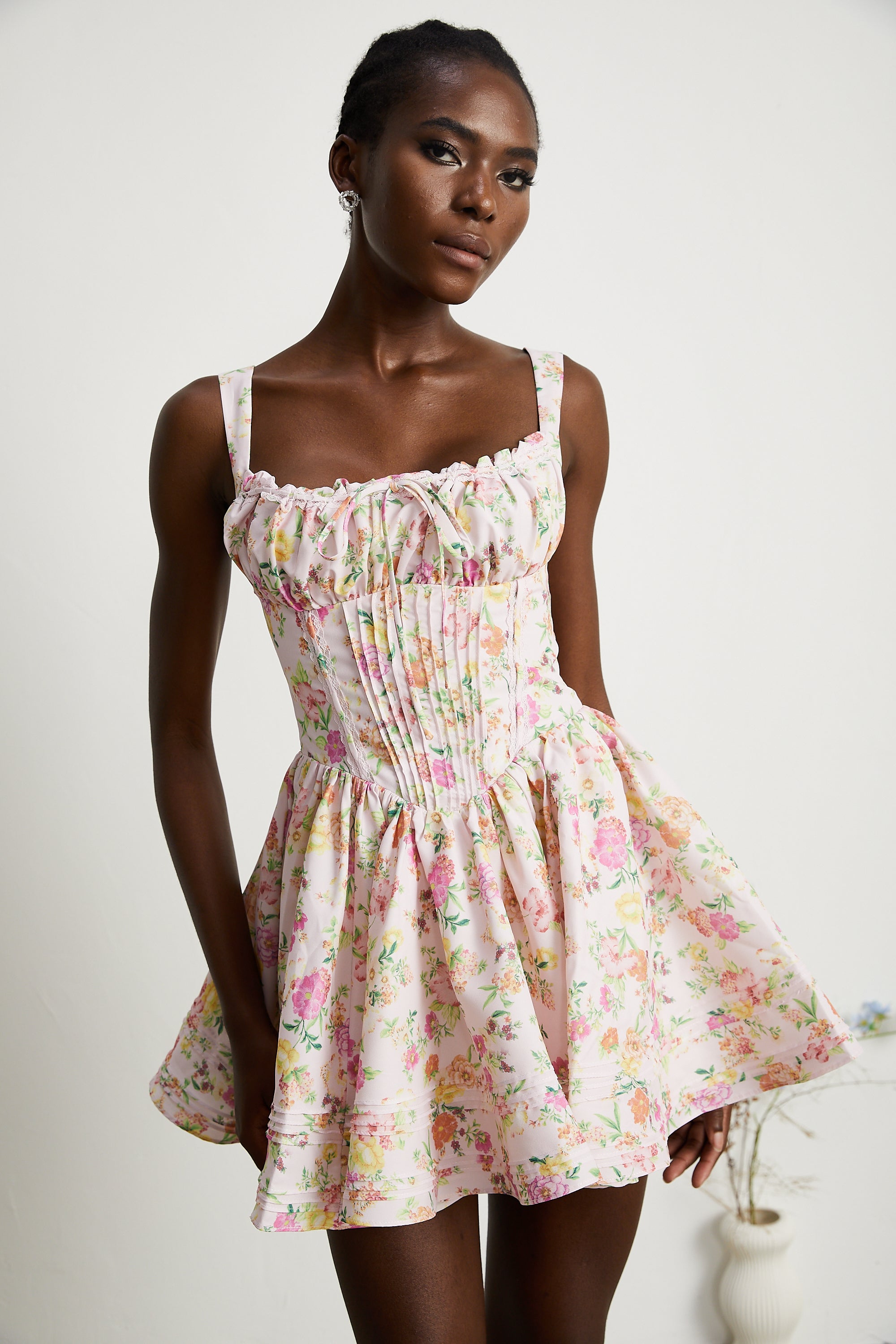 Kara floral-print cotton mini dress – Miss Rosier - Women's Online