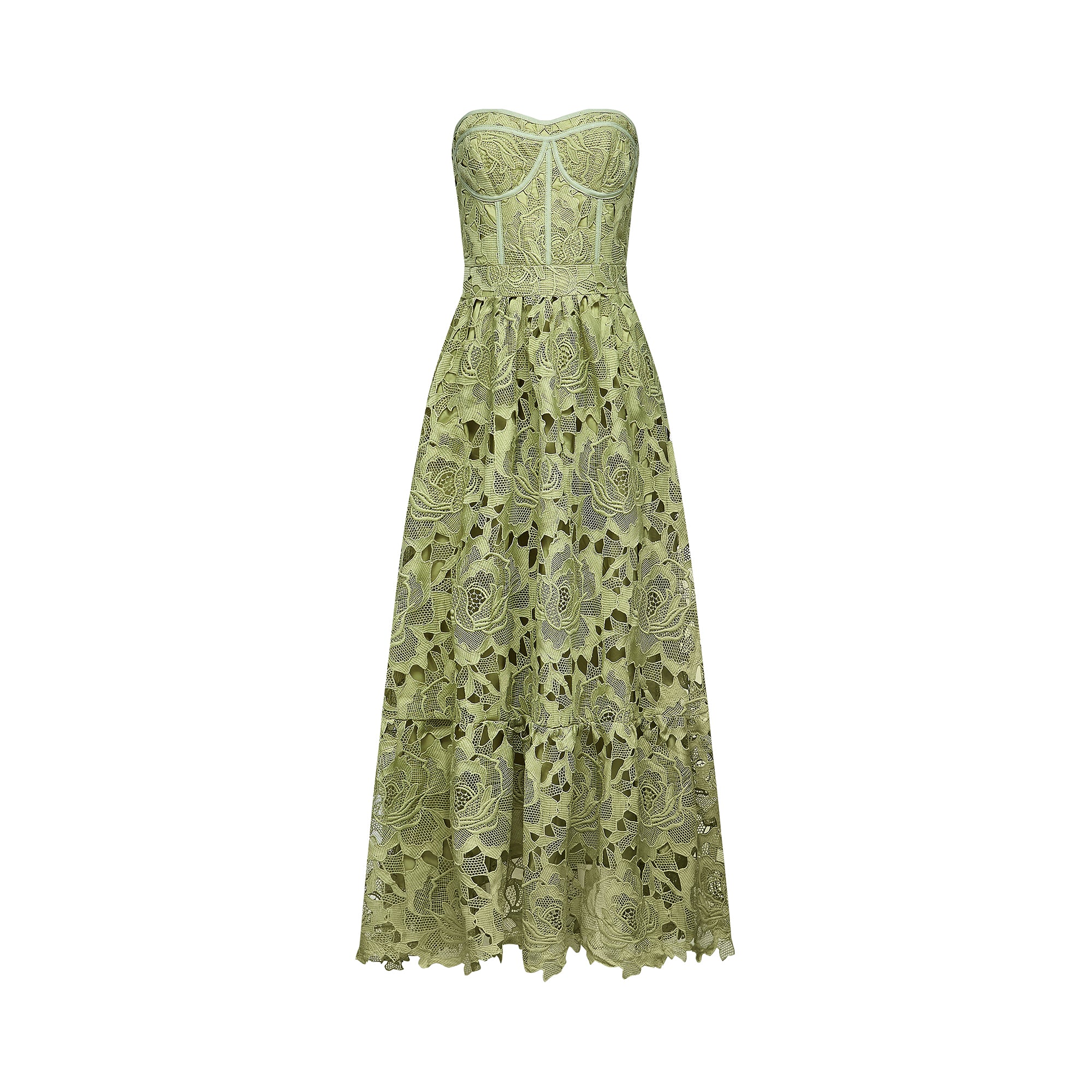 Lace Cut Out Midi Dress