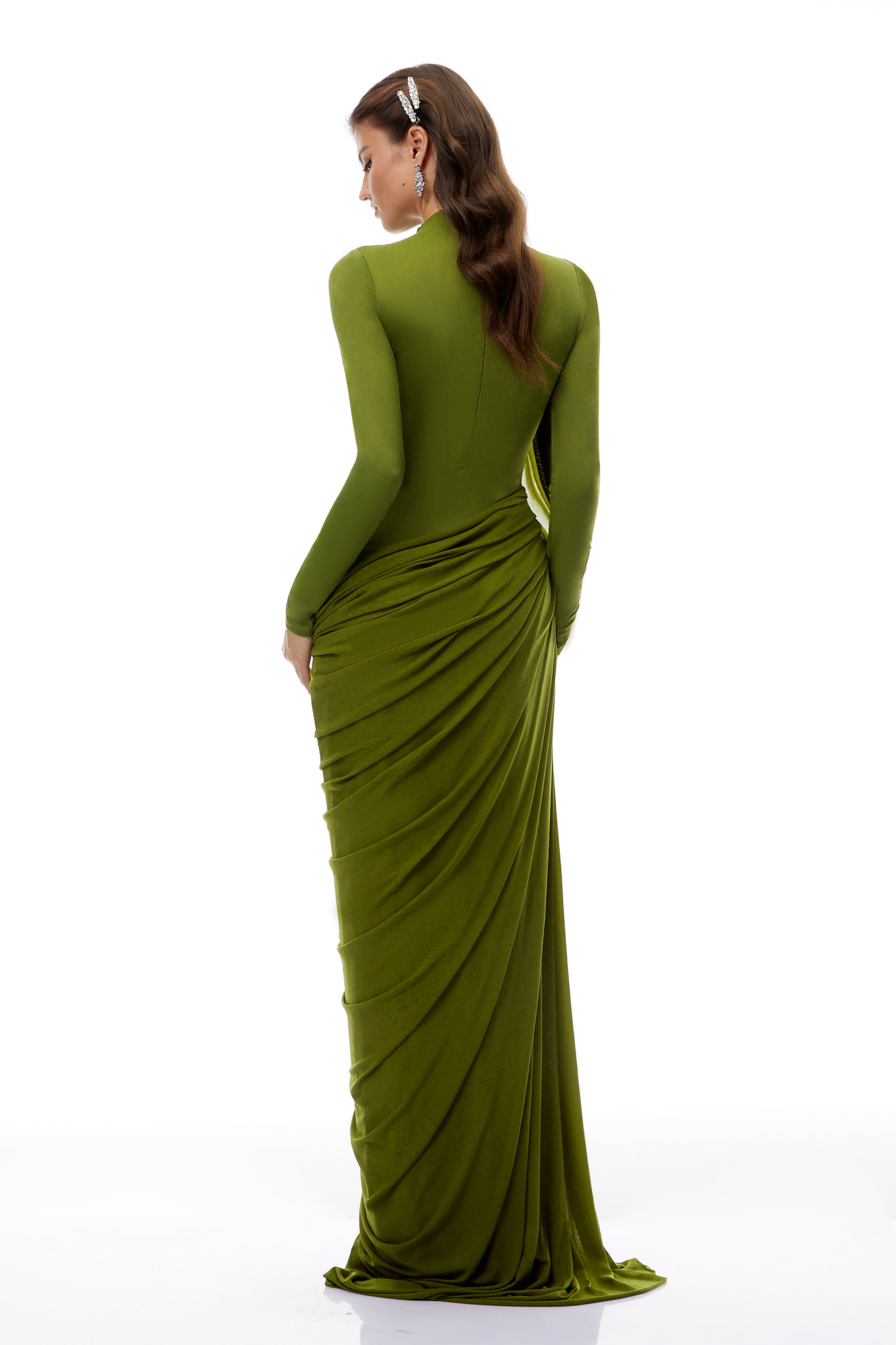 Asymmetrical Ruched Drap Dress