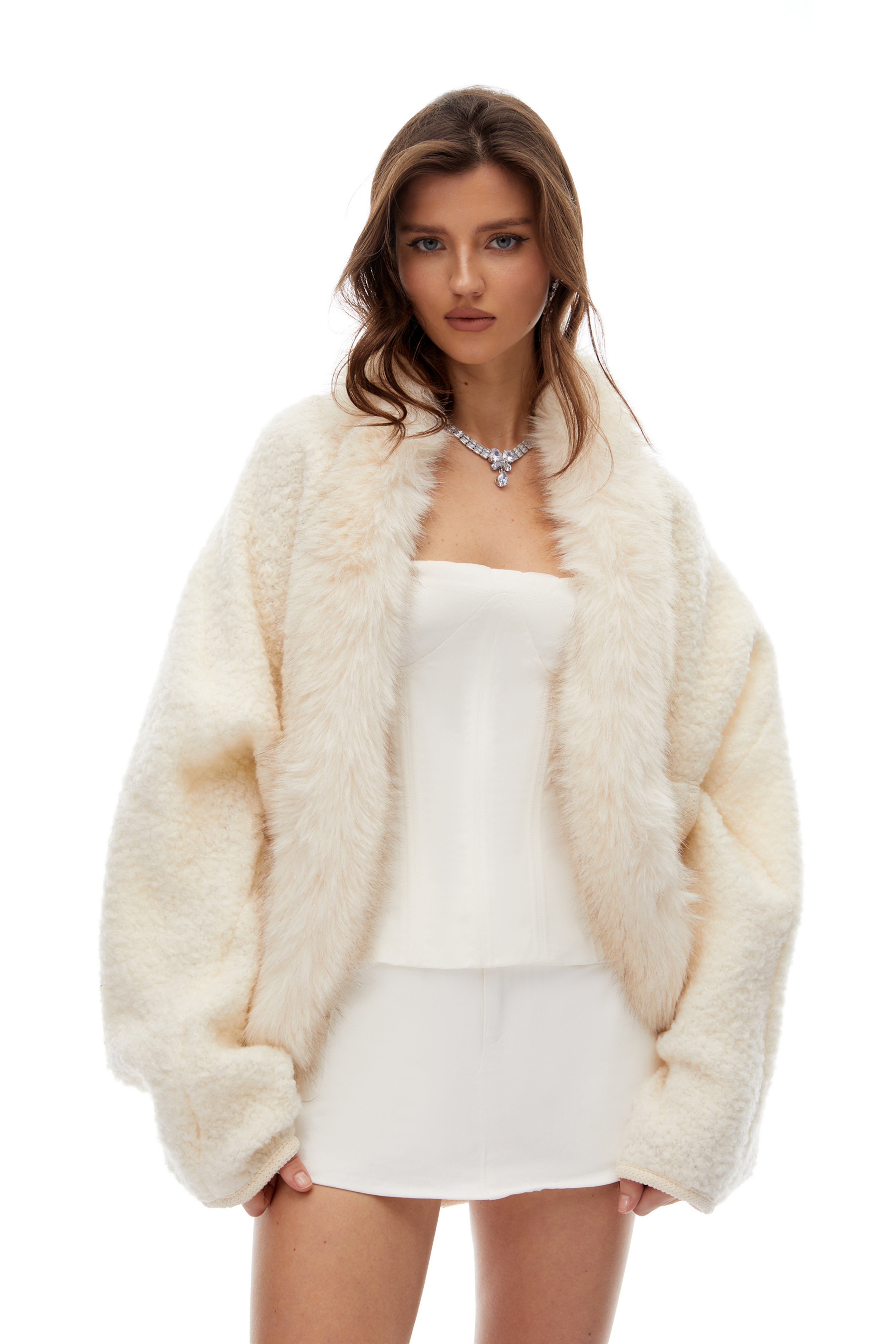 Faux Fur Cropped Jacket