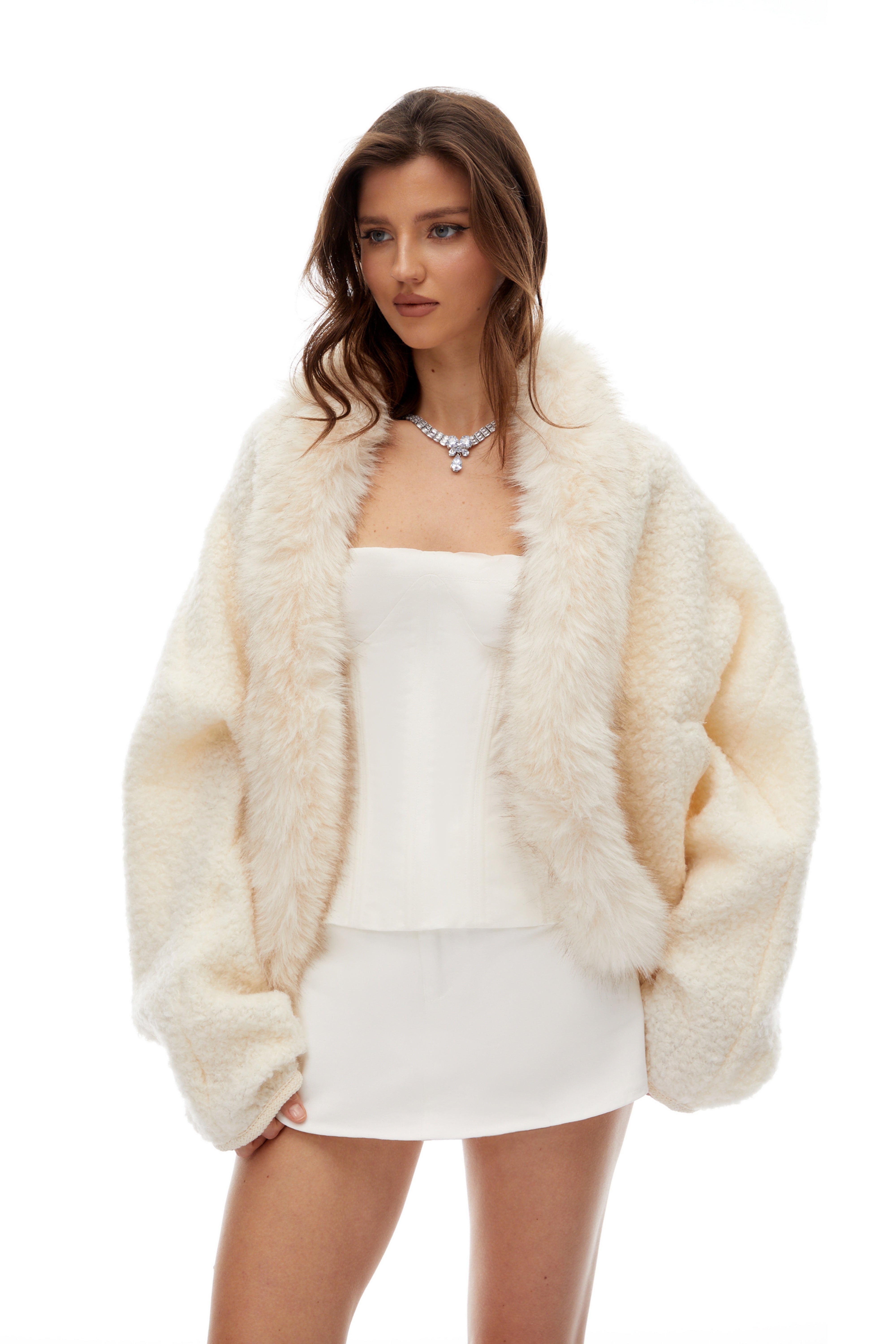 Faux Fur Cropped Jacket