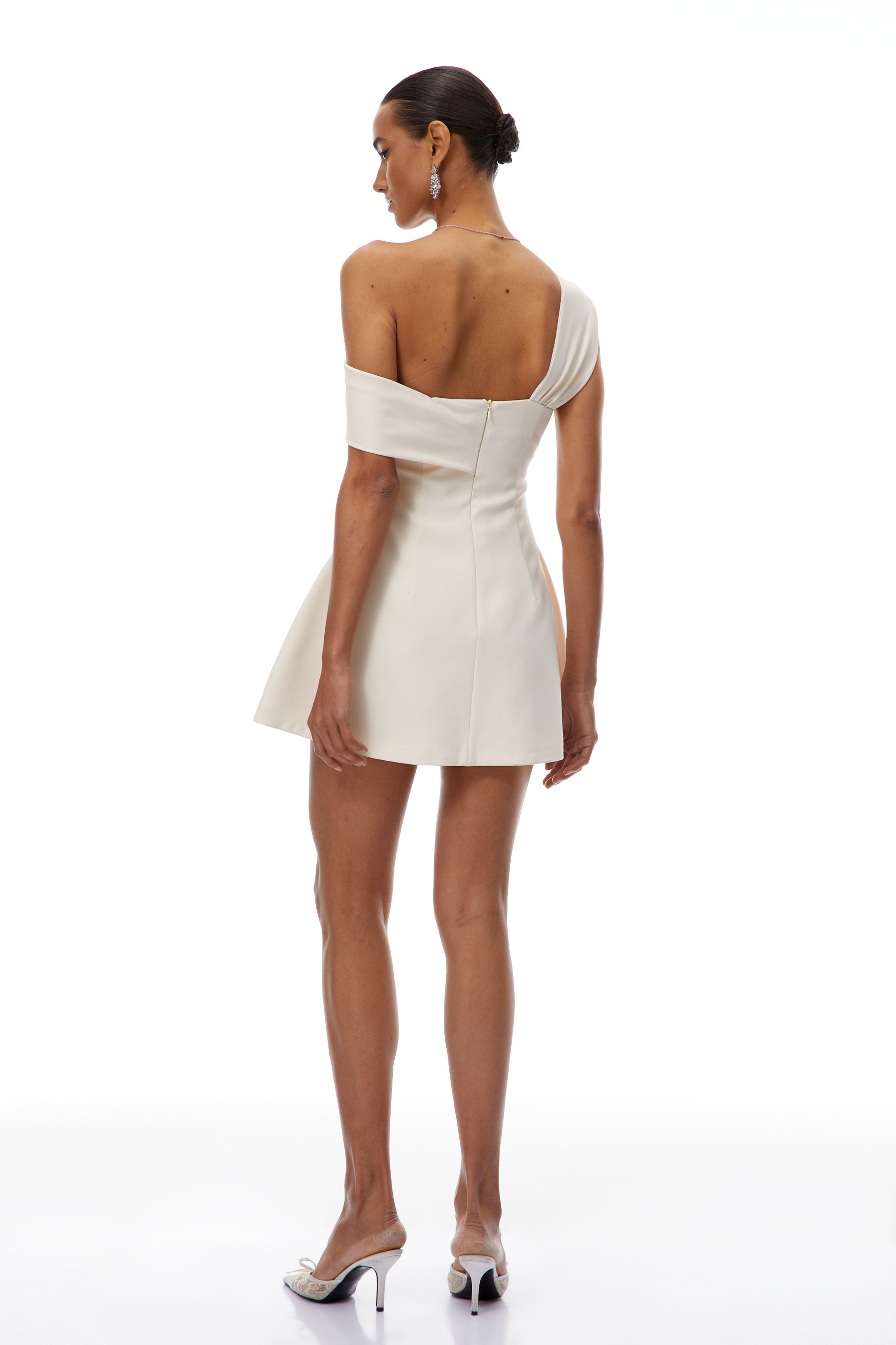 Off-Shoulder Twisted Mini Dress