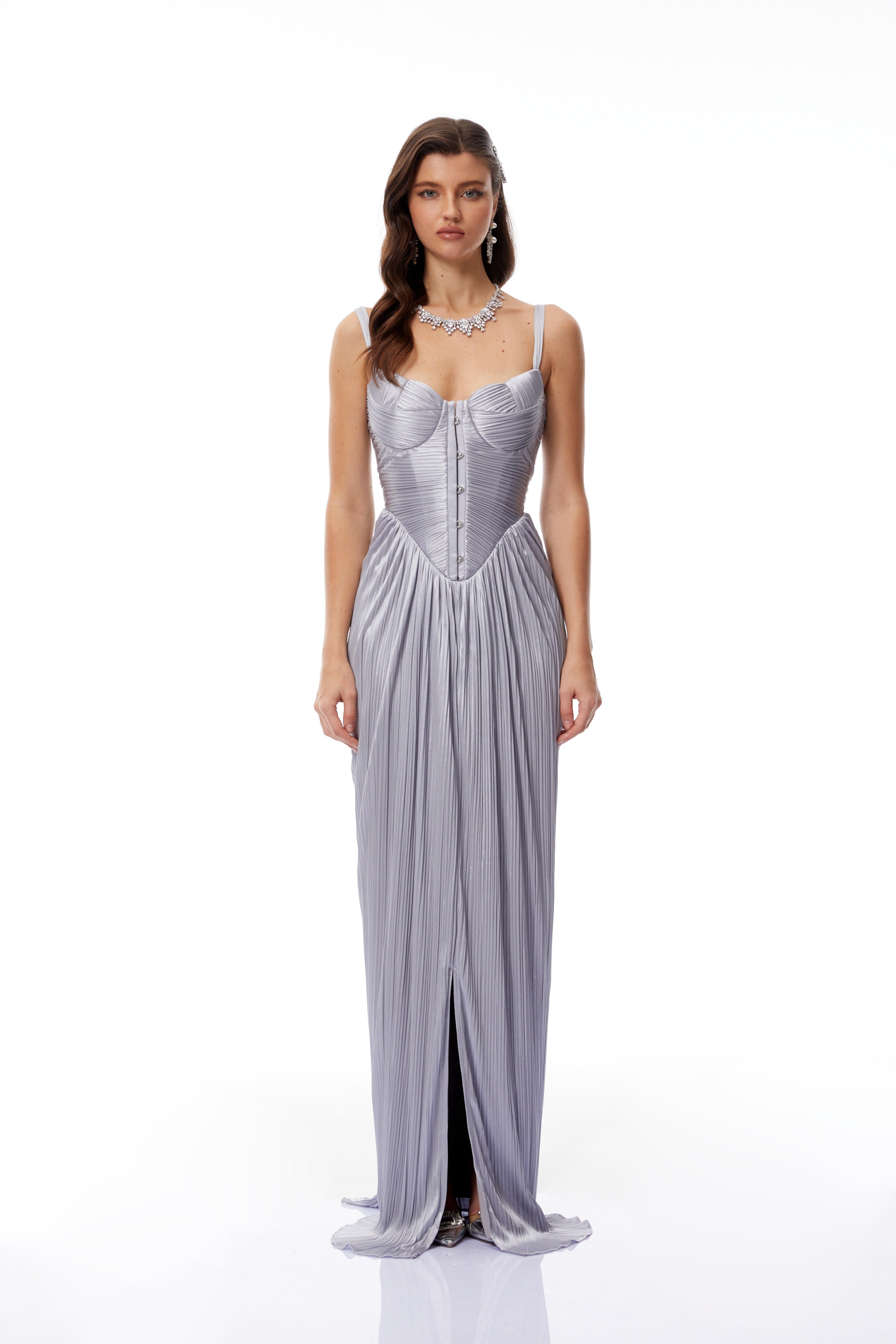 Gathered Bustier Gown