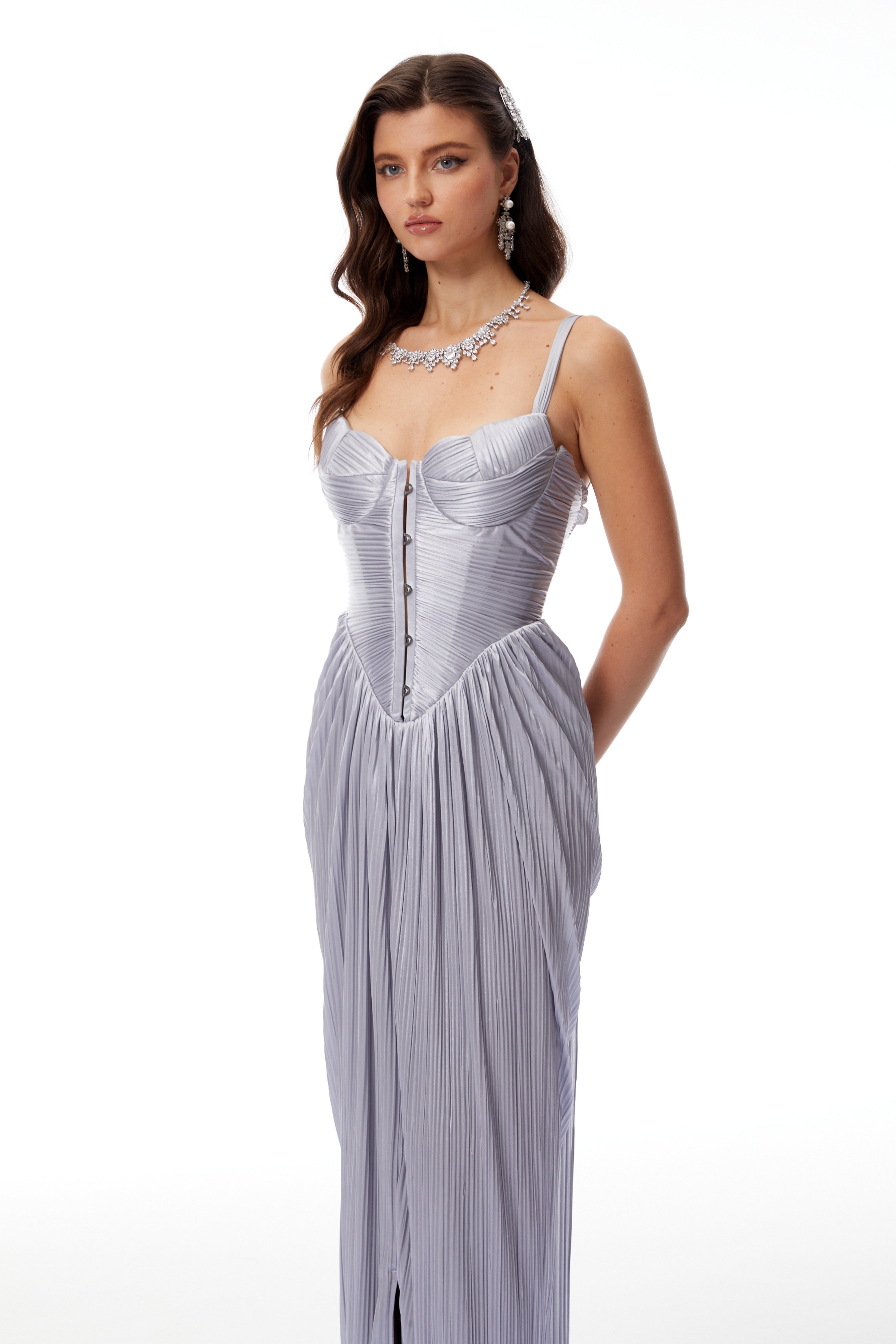Gathered Bustier Gown