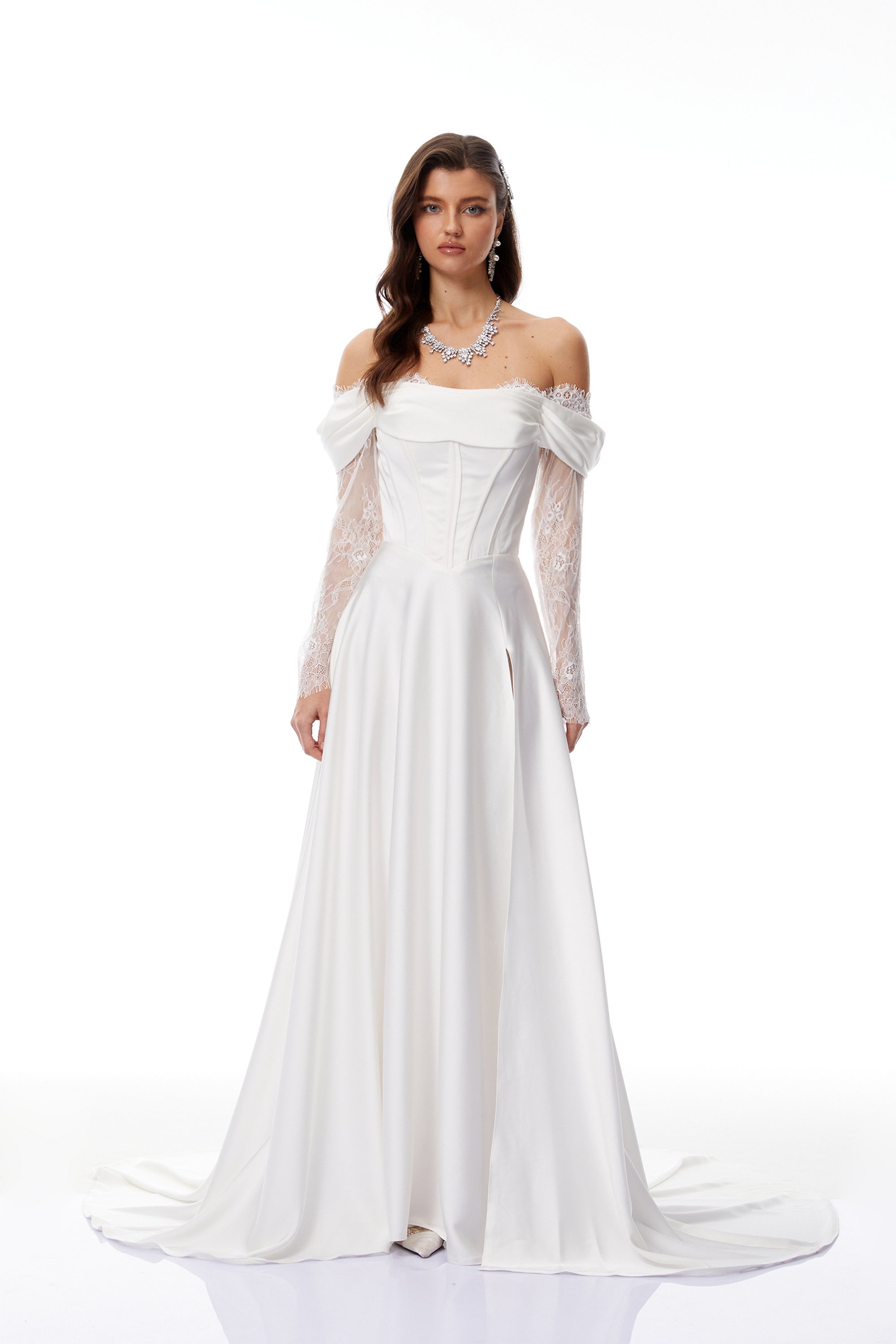 White Off-Shoulder Lace Dress