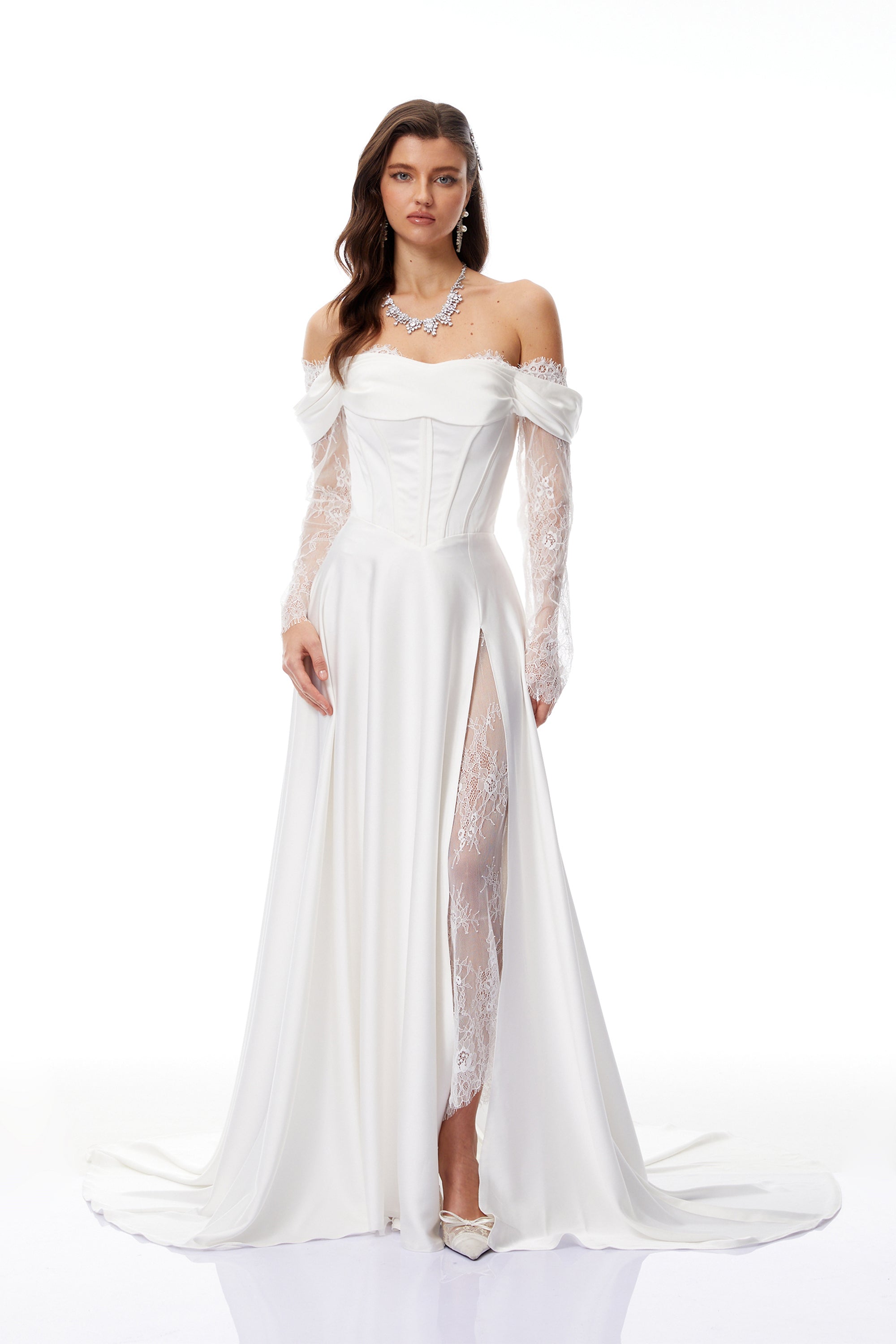 White Off-Shoulder Lace Dress