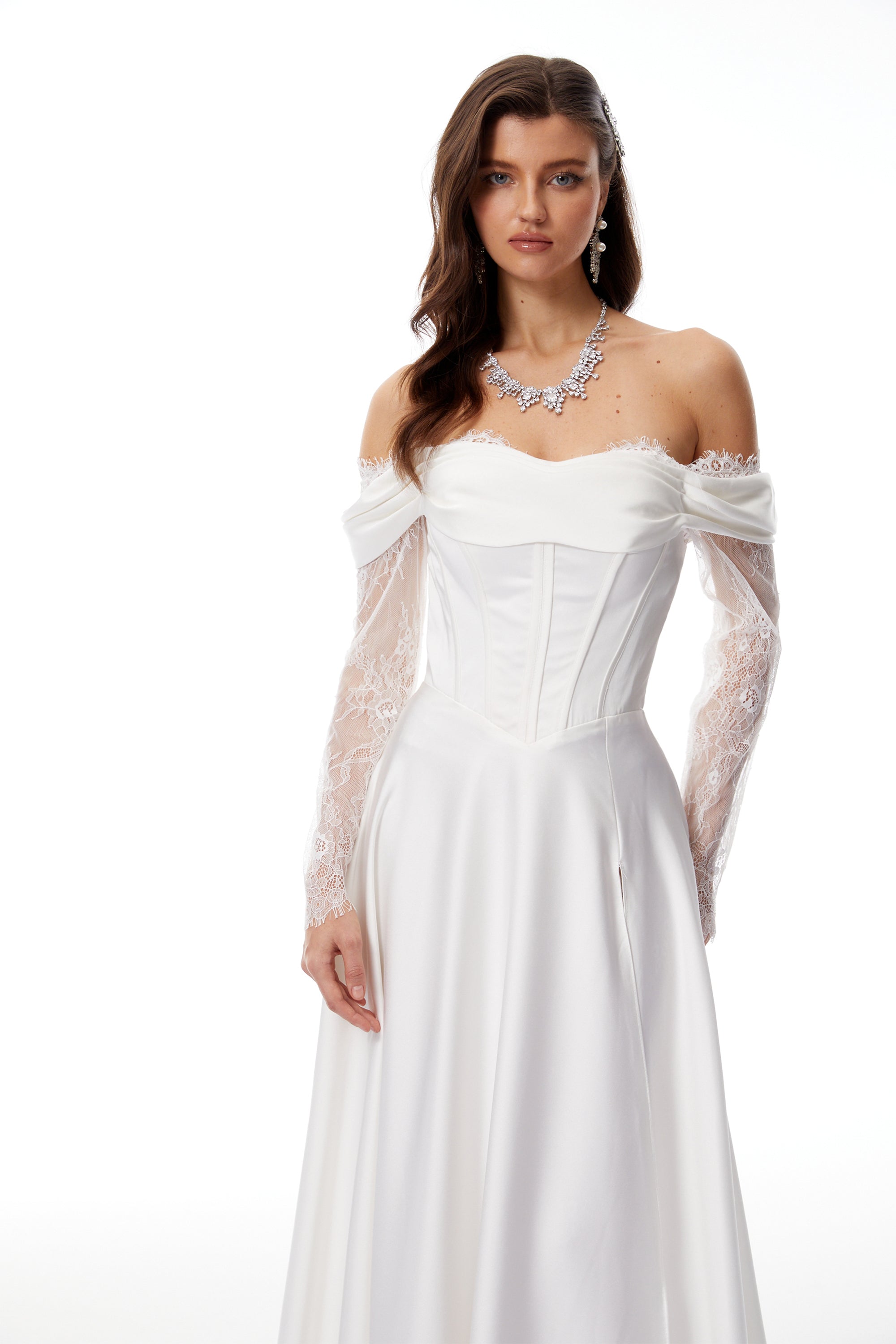 White Off-Shoulder Lace Dress
