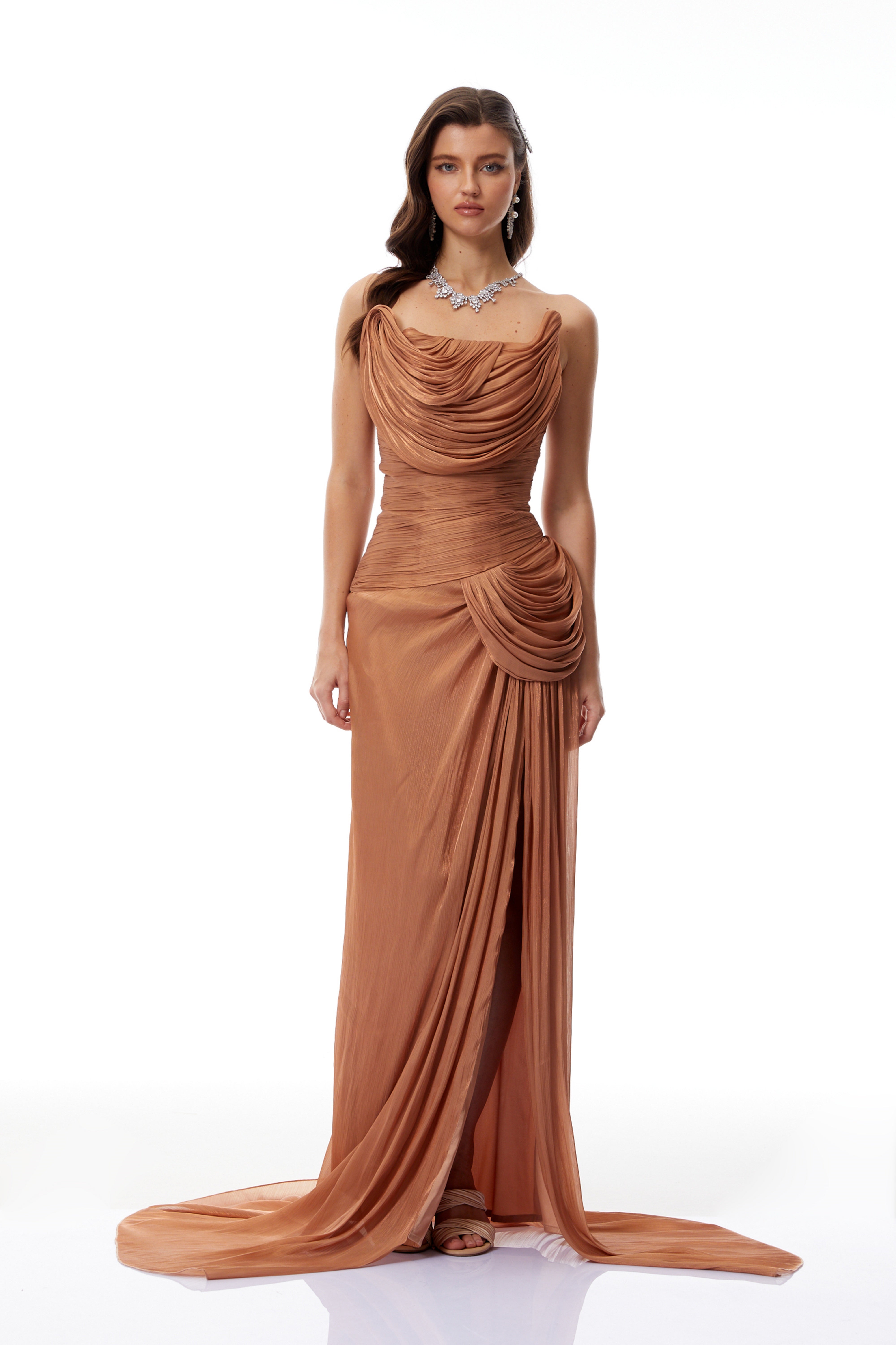 Drape Gown in Nude Color
